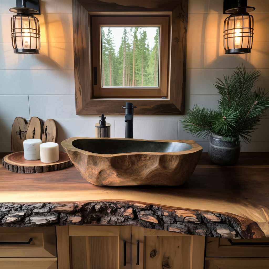 Mid Century Solid Wood Sink For Modern Bathroom Makeover SILDTTNVS002