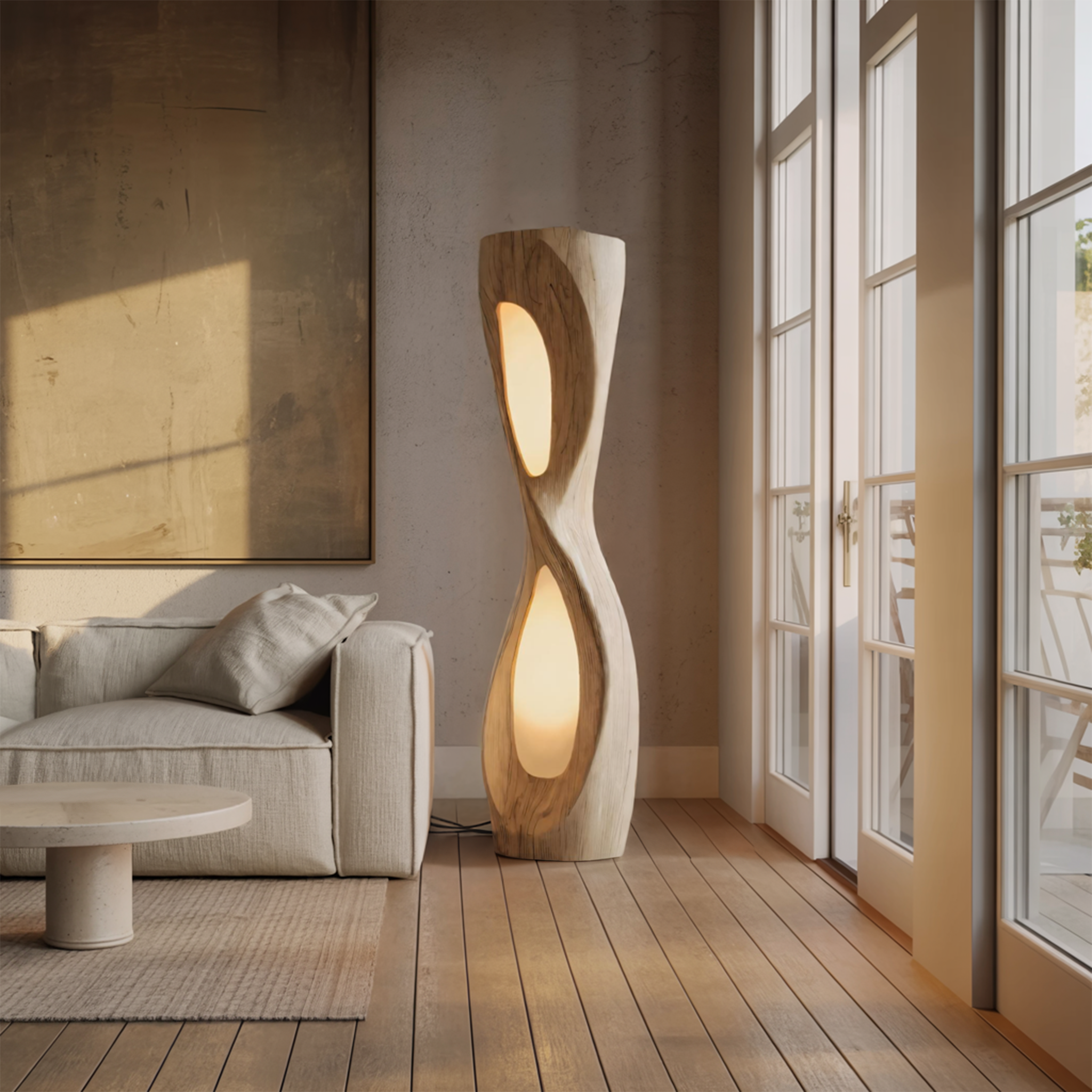 Modern Organic Sculptural Floor Lamp For Bedroom Decor SITHHNLAM028