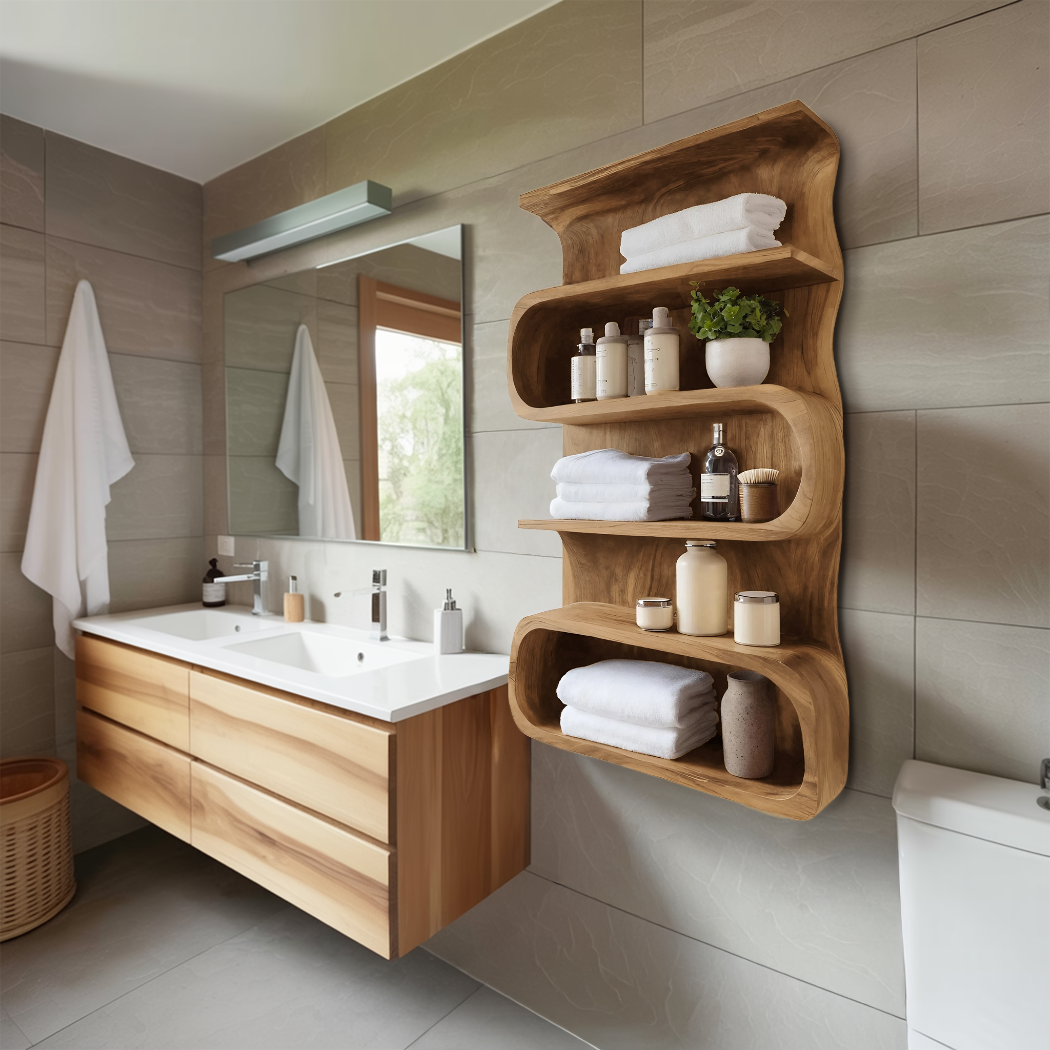 Modern Wall Shelf For Bathroom Interior RTTHHNBAS005