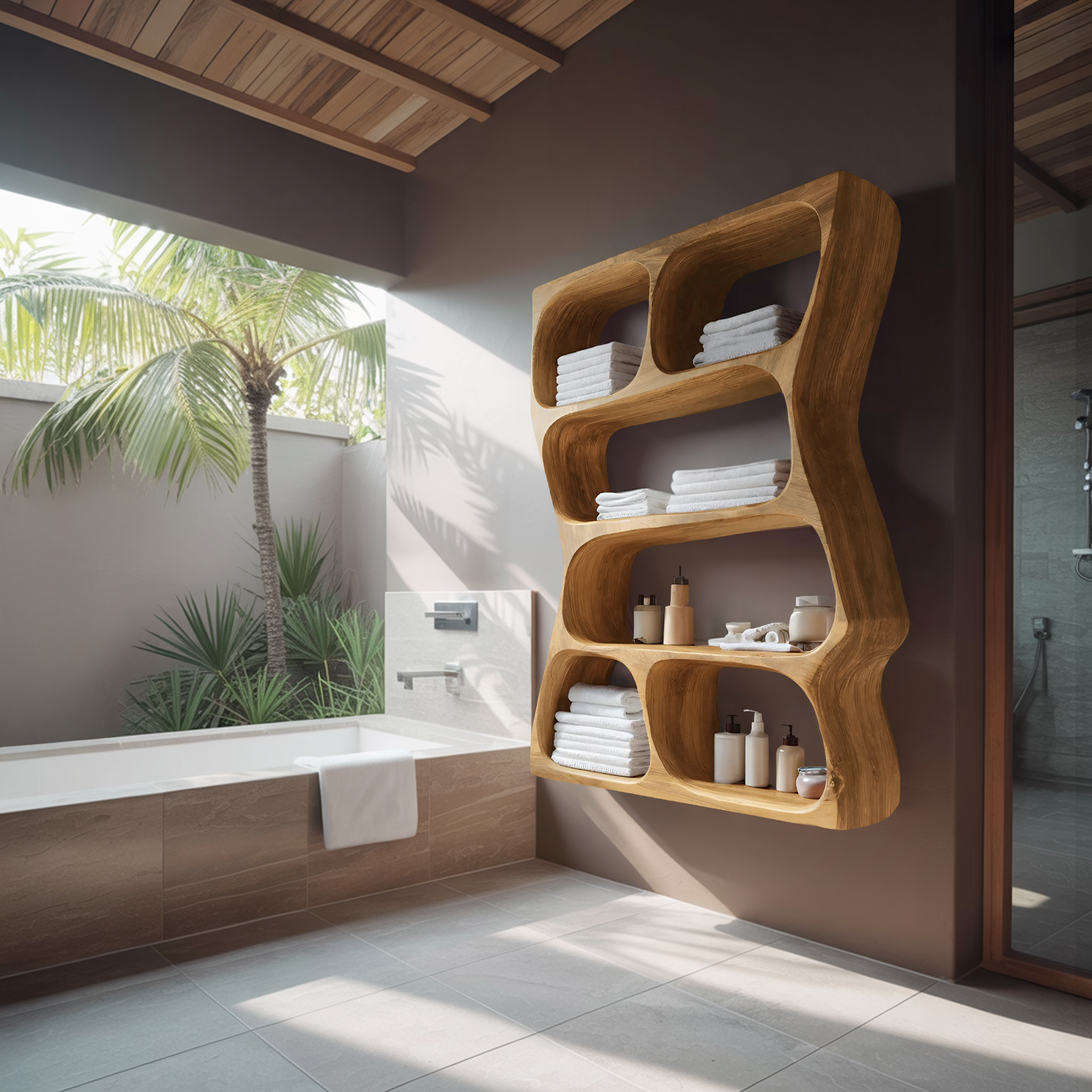 Modern Wall Mounted Bathroom Shelf For Bathroom Decor RTTHHNBAS006