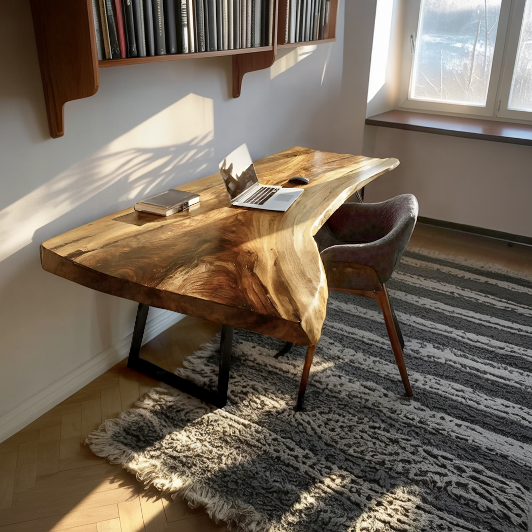 Farmhouse Handmade Live Edge Desk For Interior SILDTTNDE018
