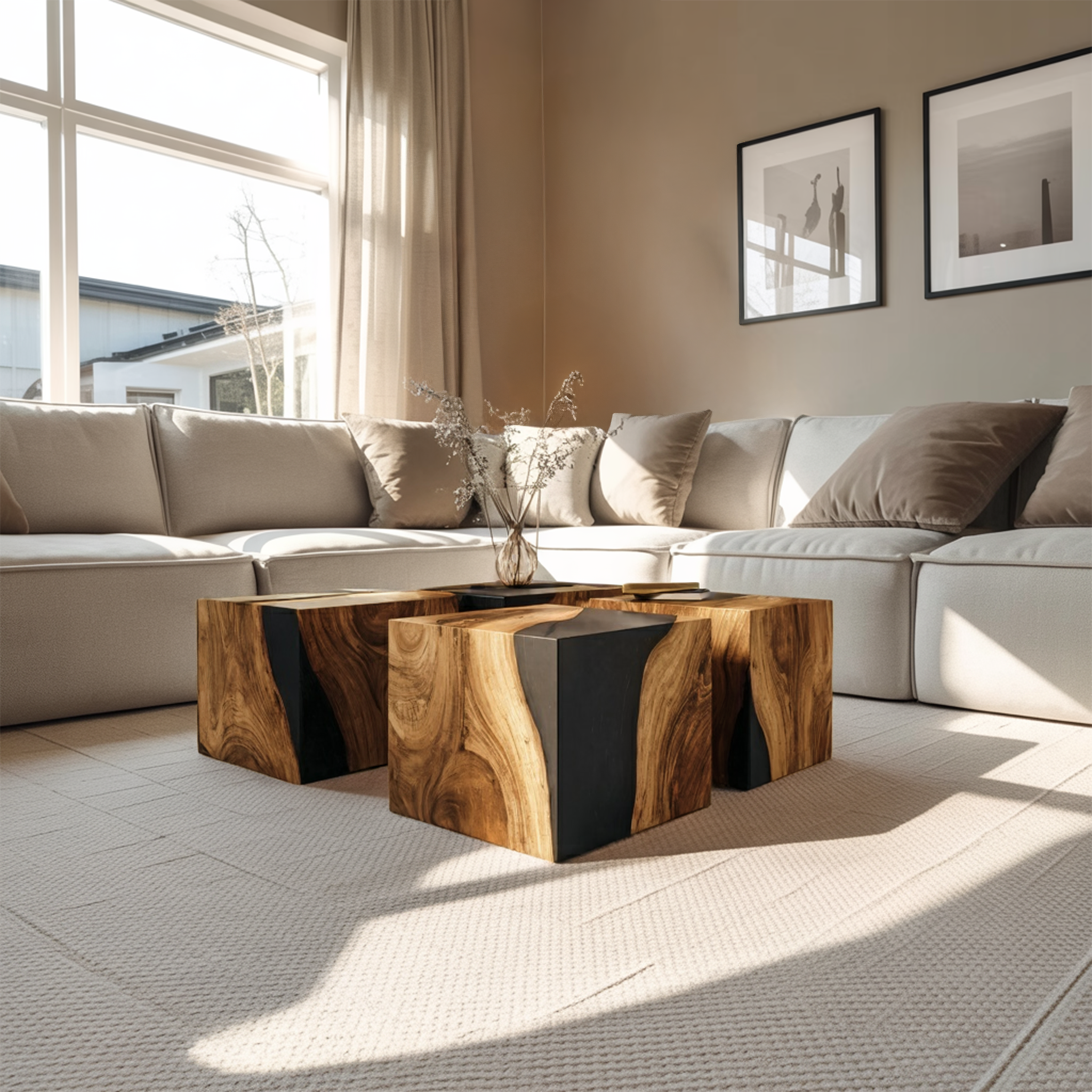 Handcrafted Low Coffee Table For Contemporary Interiors SILDTTNCF050
