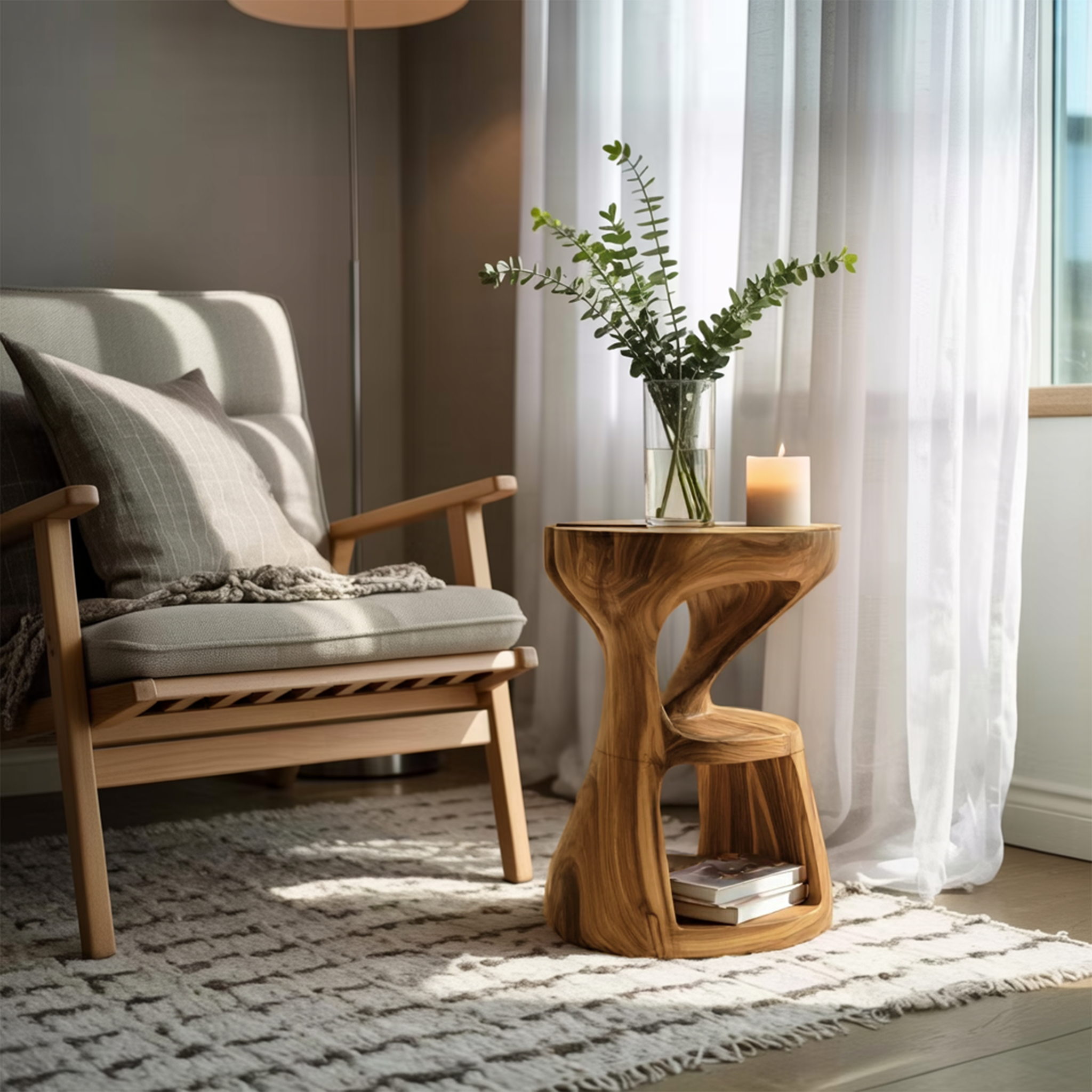Modern Sculptural Side Table For Living Room SITHHNSTA013