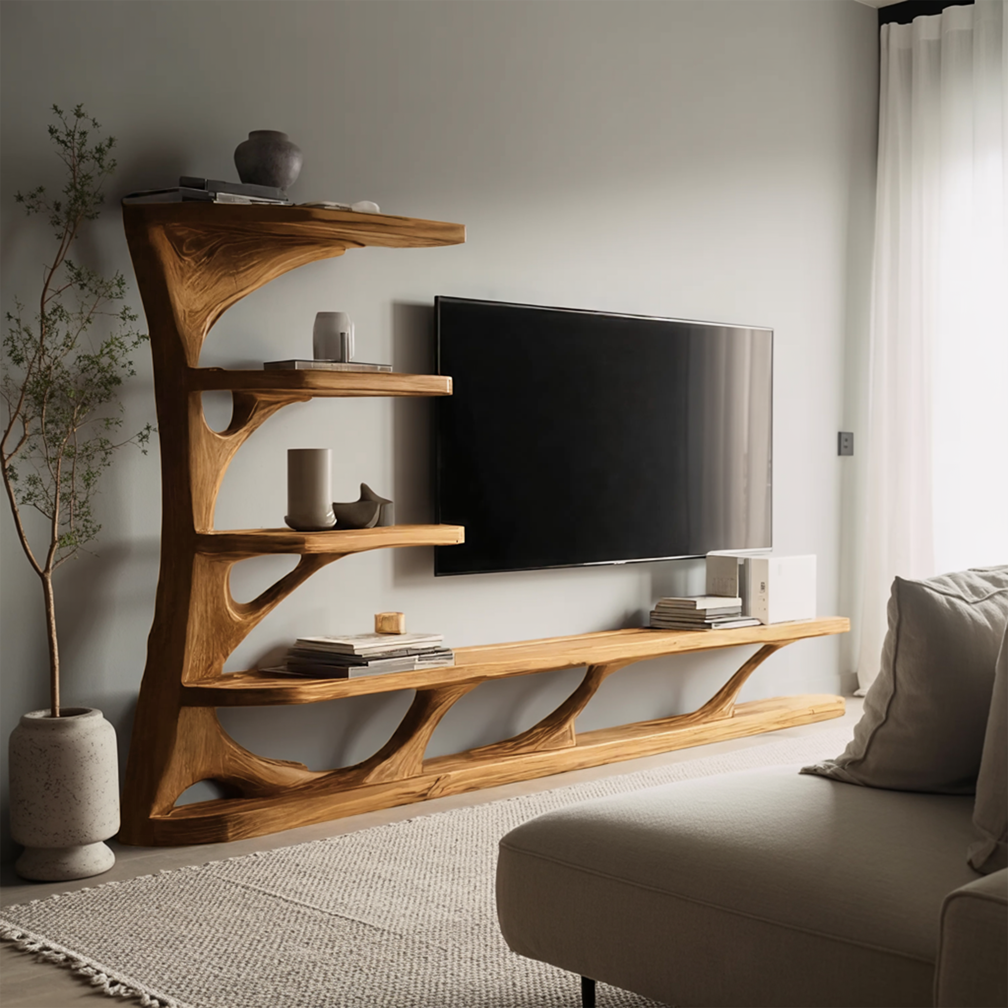 Modern TV Console With Branch Design For Living Room SITHHNTVC023
