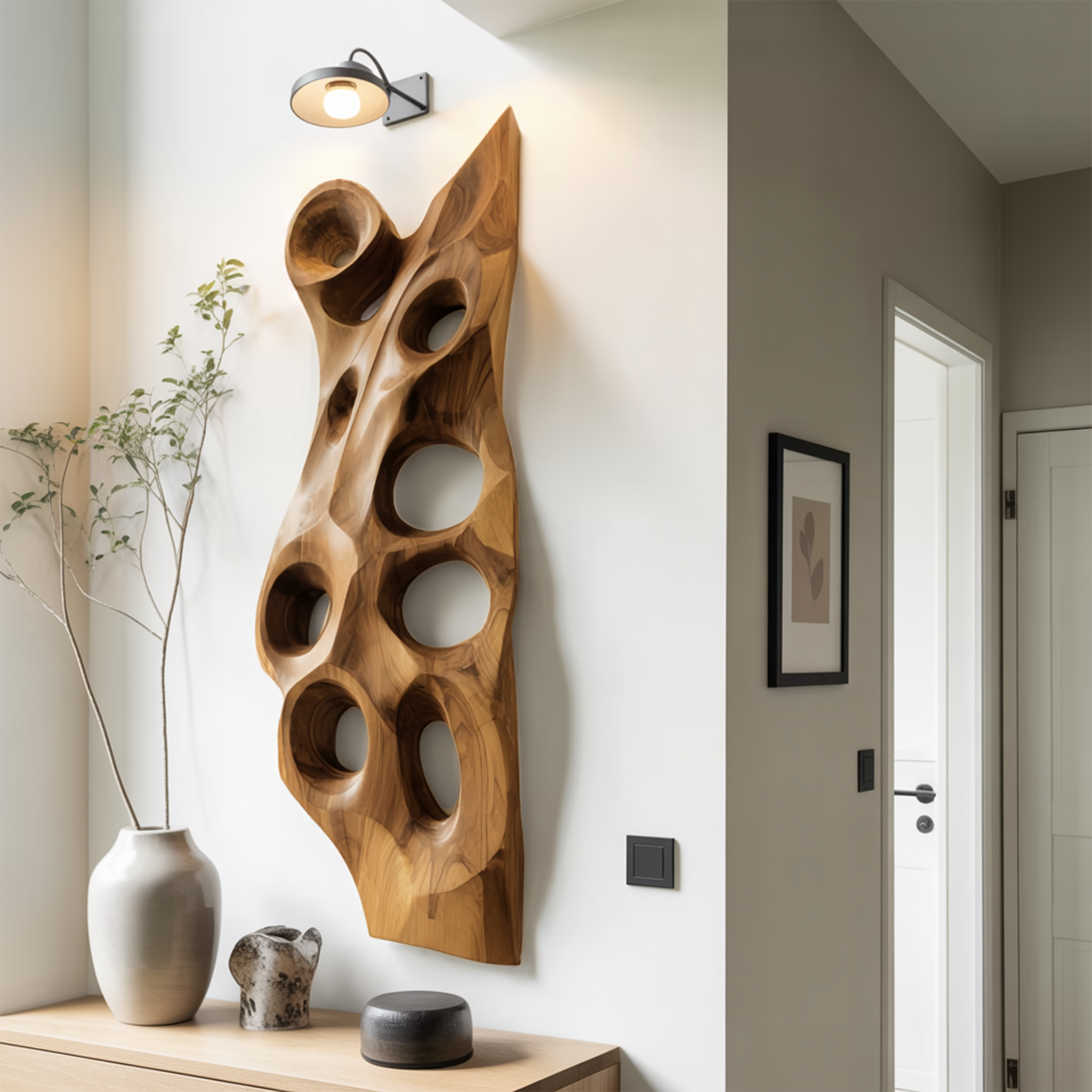 Organic Sculptural Wall Art For Entryway SITHHNWA045