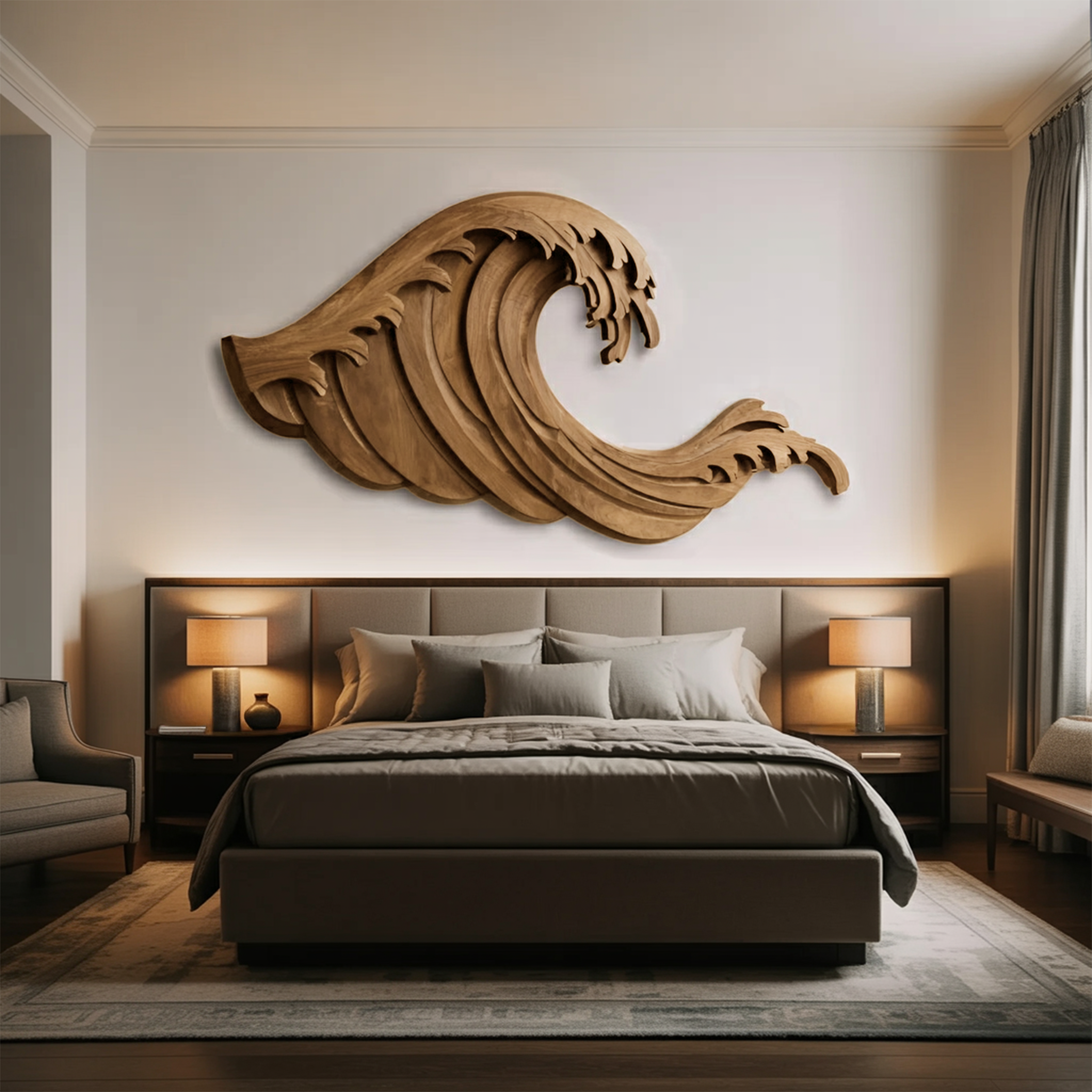 Organic Wave Wall Art Coastal Inspired Art For Living RTTHHNWA084