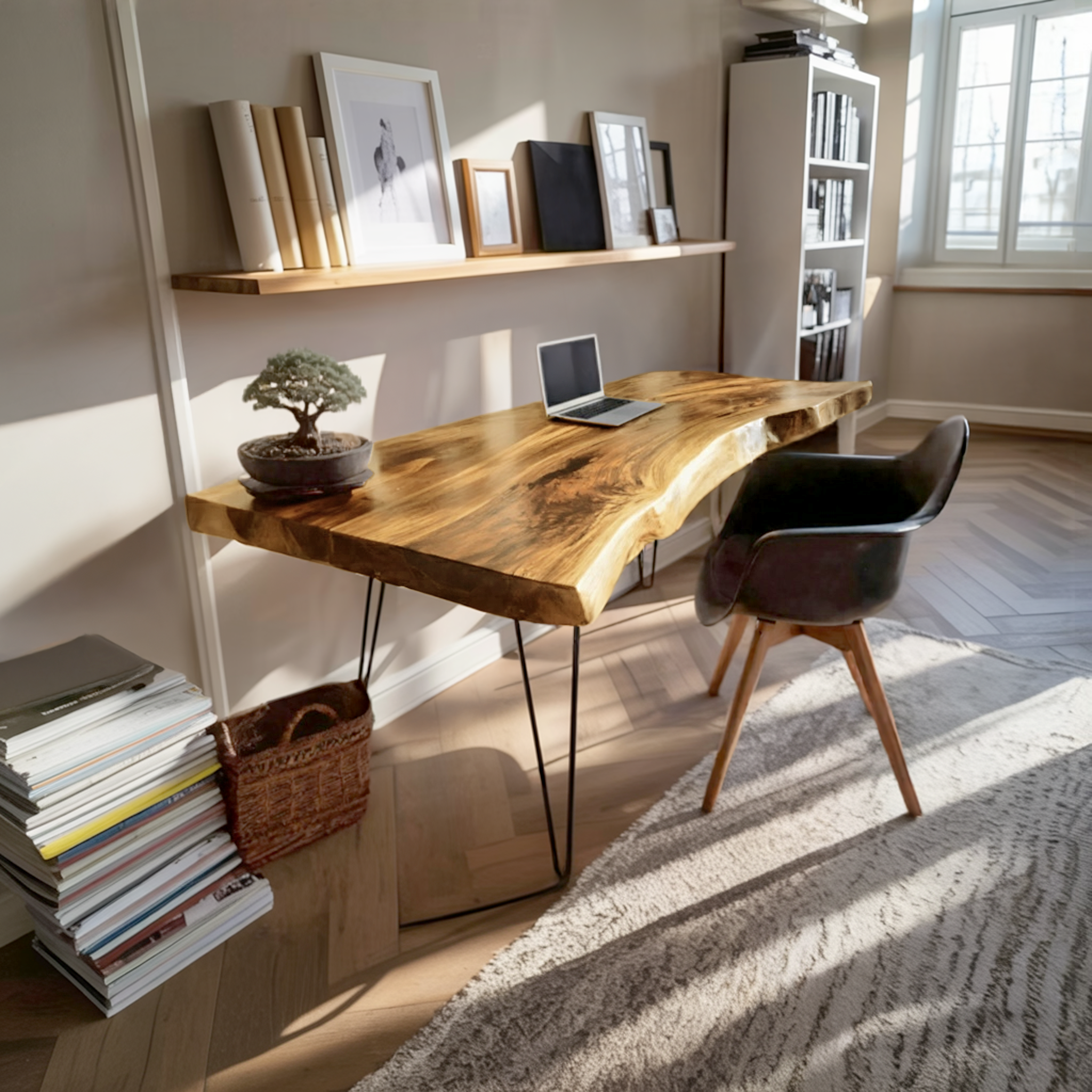 Handcrafted Solid Wood Desk For Bedroom Decor SILDTTNDE019