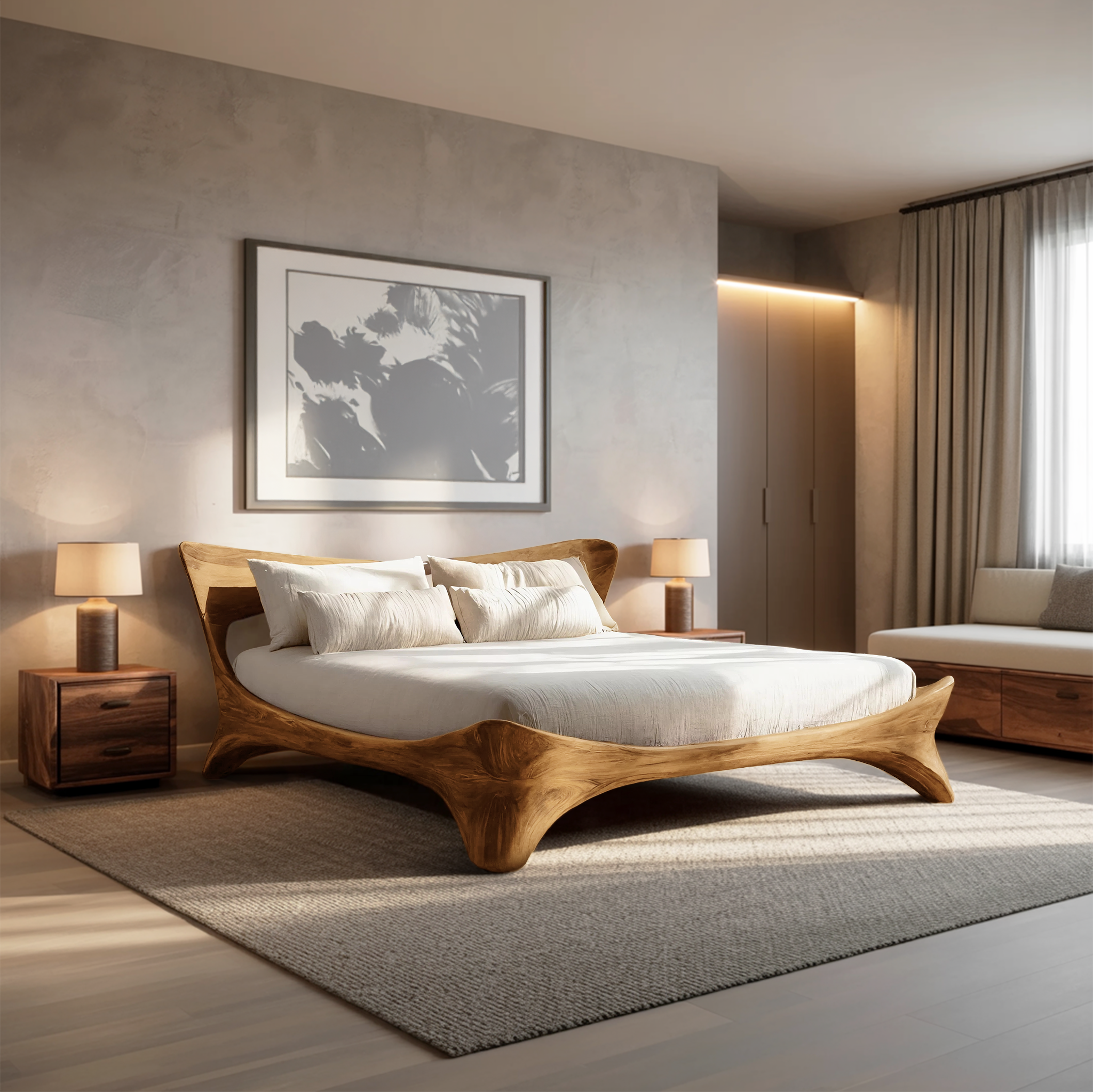 Organic Bed Frame For Bedroom Design RTTHHNWO011