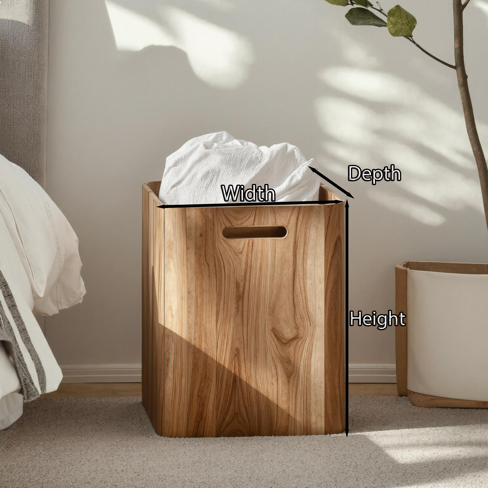 Rustic Wooden Bin With Lid For Living Room Storage Ideas SILDTSBN010