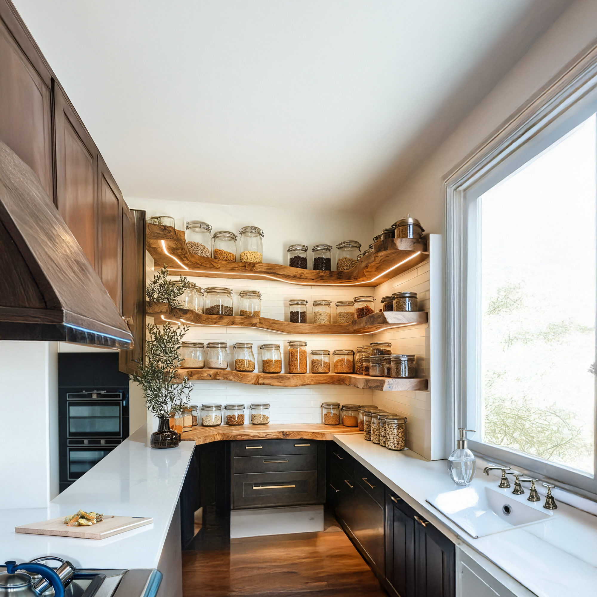 Mid Century Wooden Spice Rack For Kitchen Storage Decor SILDTTNSRS001