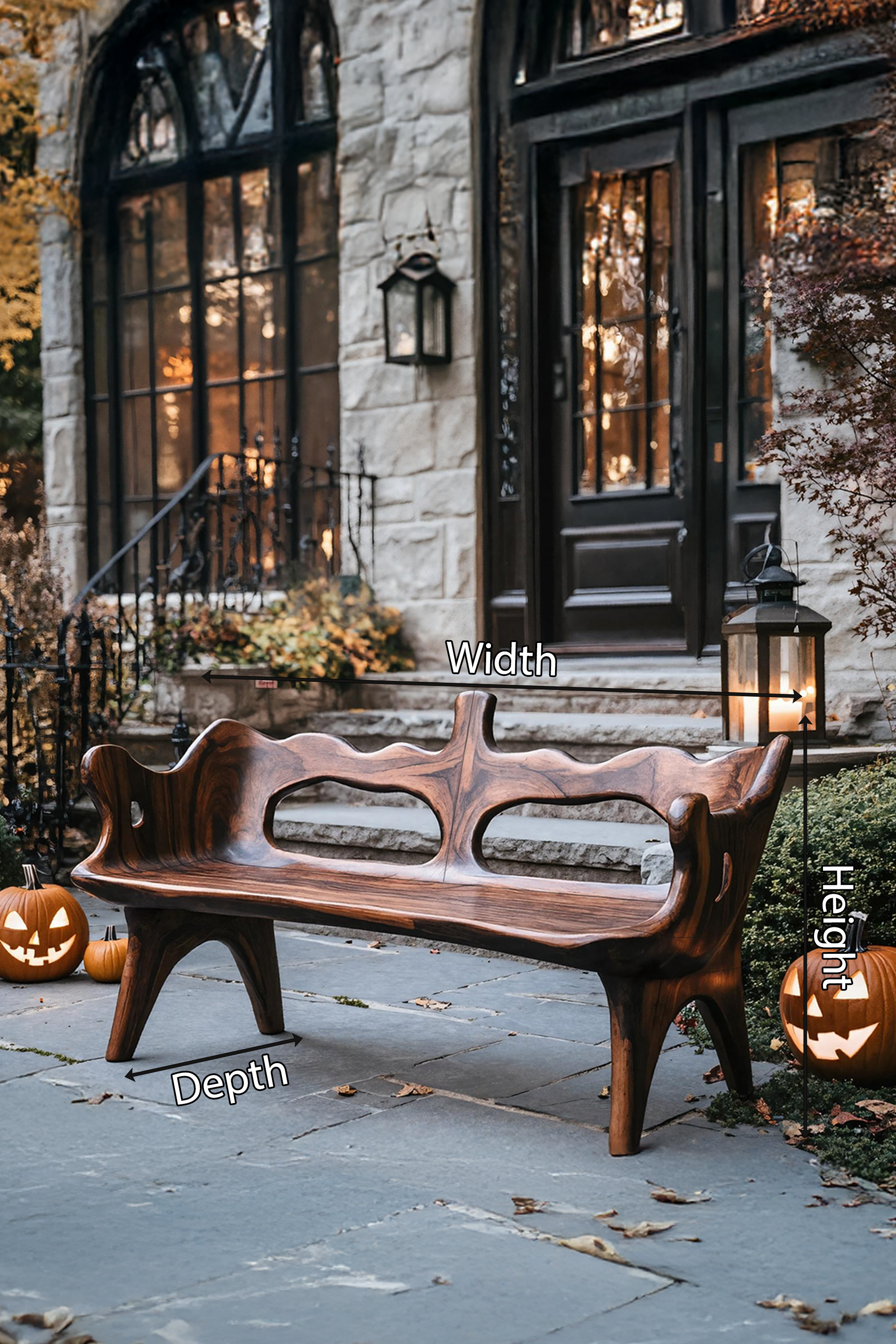 Rustic Halloween Patio Chair For Festive Outdoor Furniture Decor SILDTTNHOB009