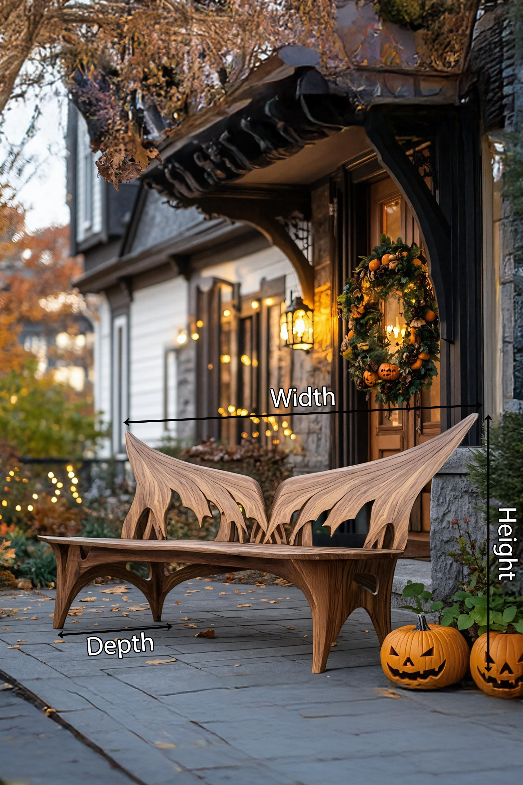 Rustic Halloween Patio Chair For Outdoor Halloween Porch Decor SILDTTNHOB019