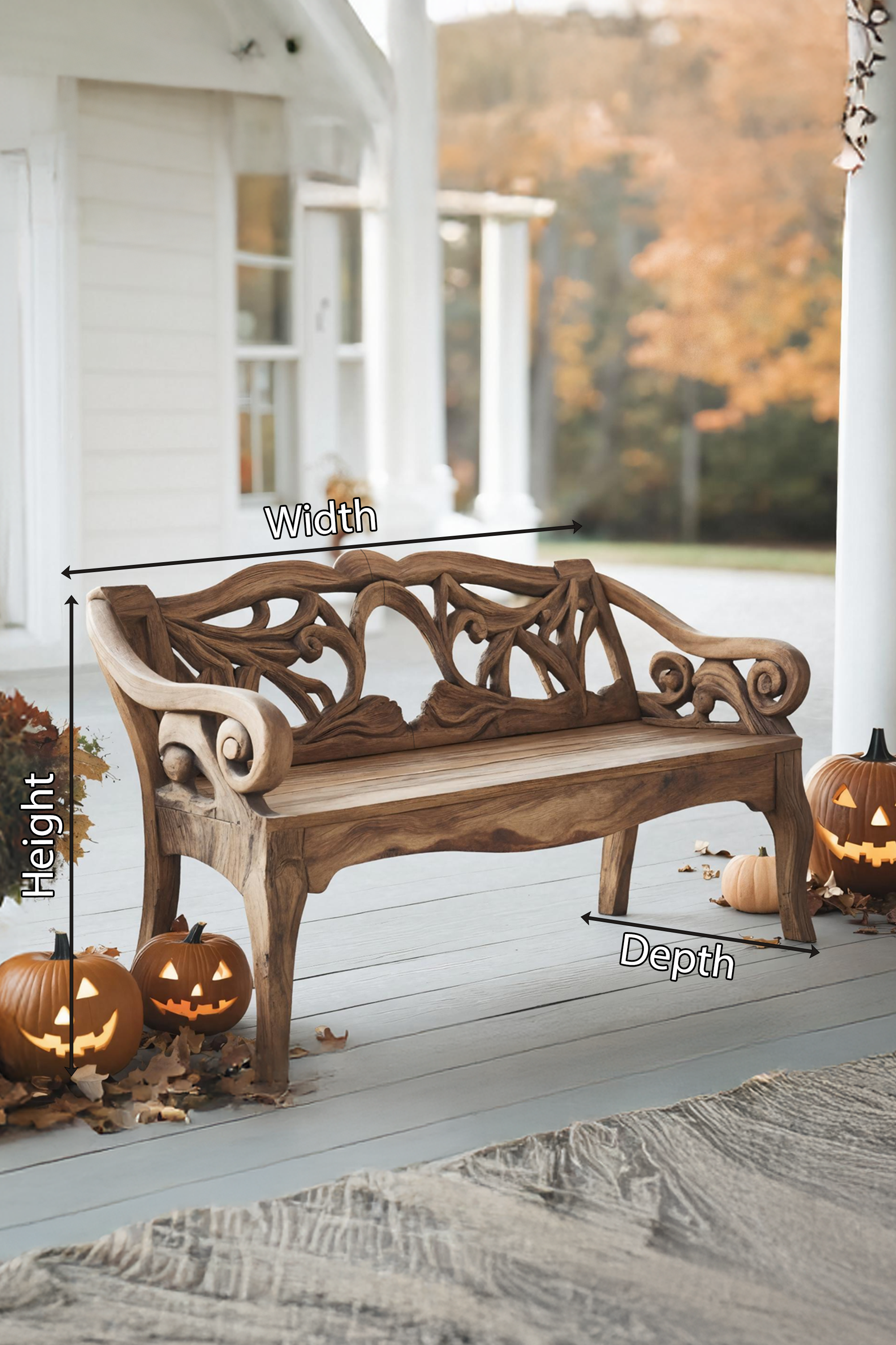 Handcrafted Live Edge Outdoor Bench For Patio And Outdoor Decor SILDTTNHOB025