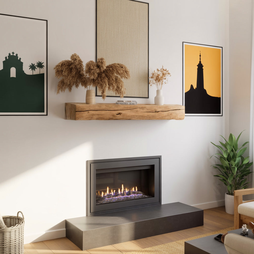 Rustic Live Edge Mantel For Living Room SITHHNFS012