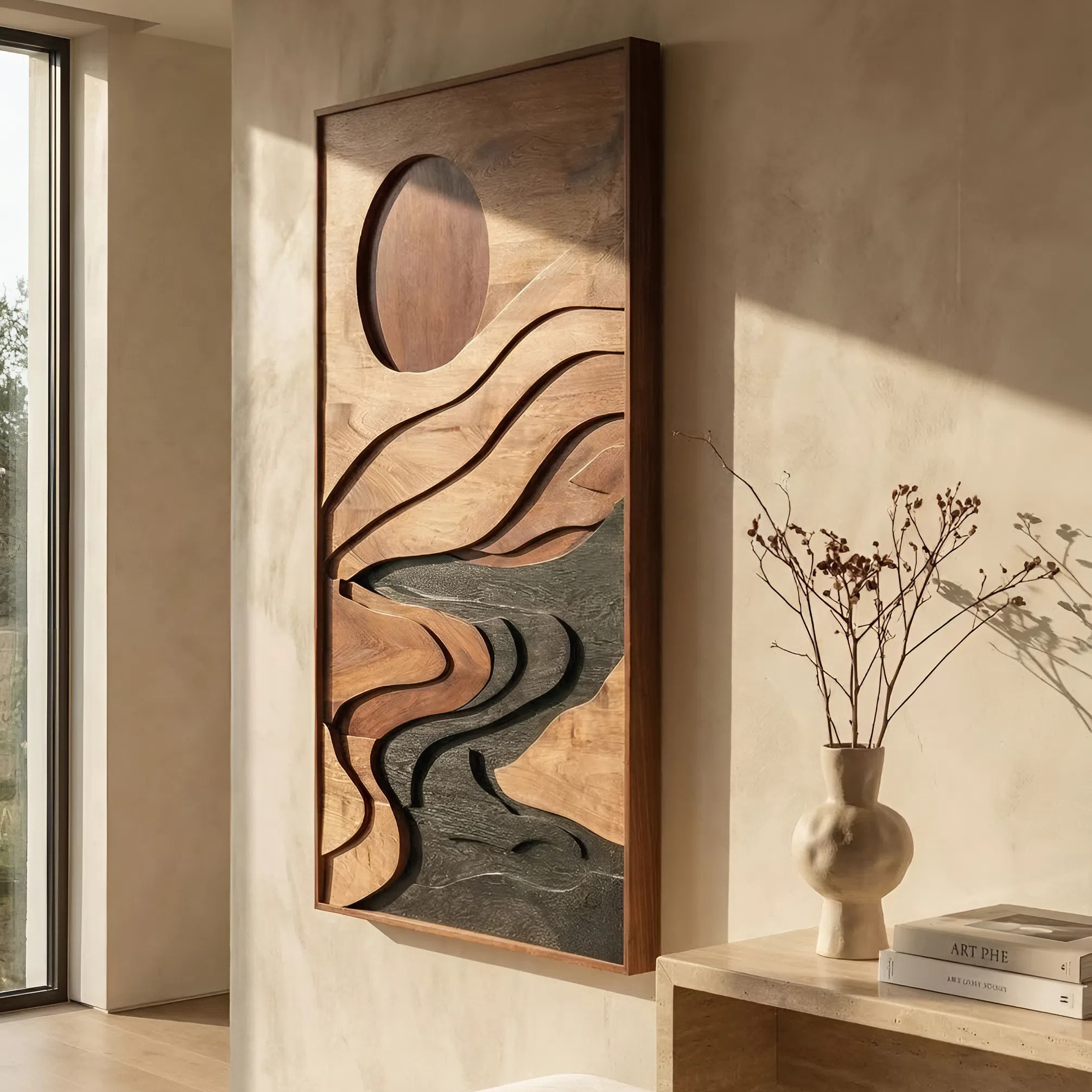 Mid Century Flowing Wall Decor For Entryway Accent SILDTTNWA045