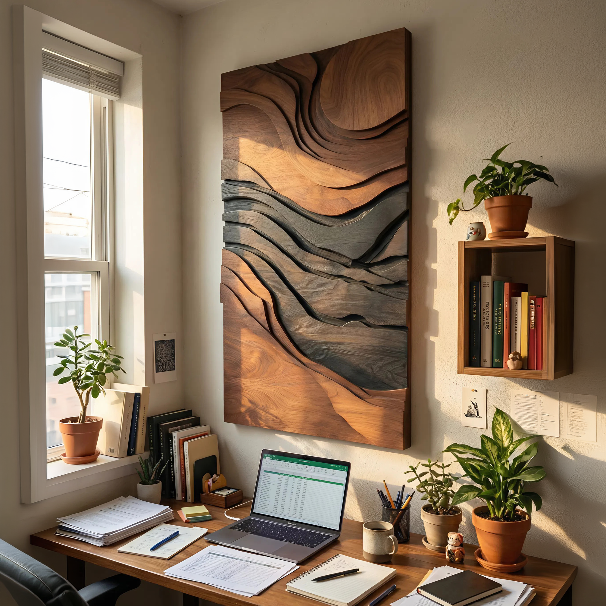 Modern Abstract 3D Wall Art For Bedroom Accent SILDTTNWA064