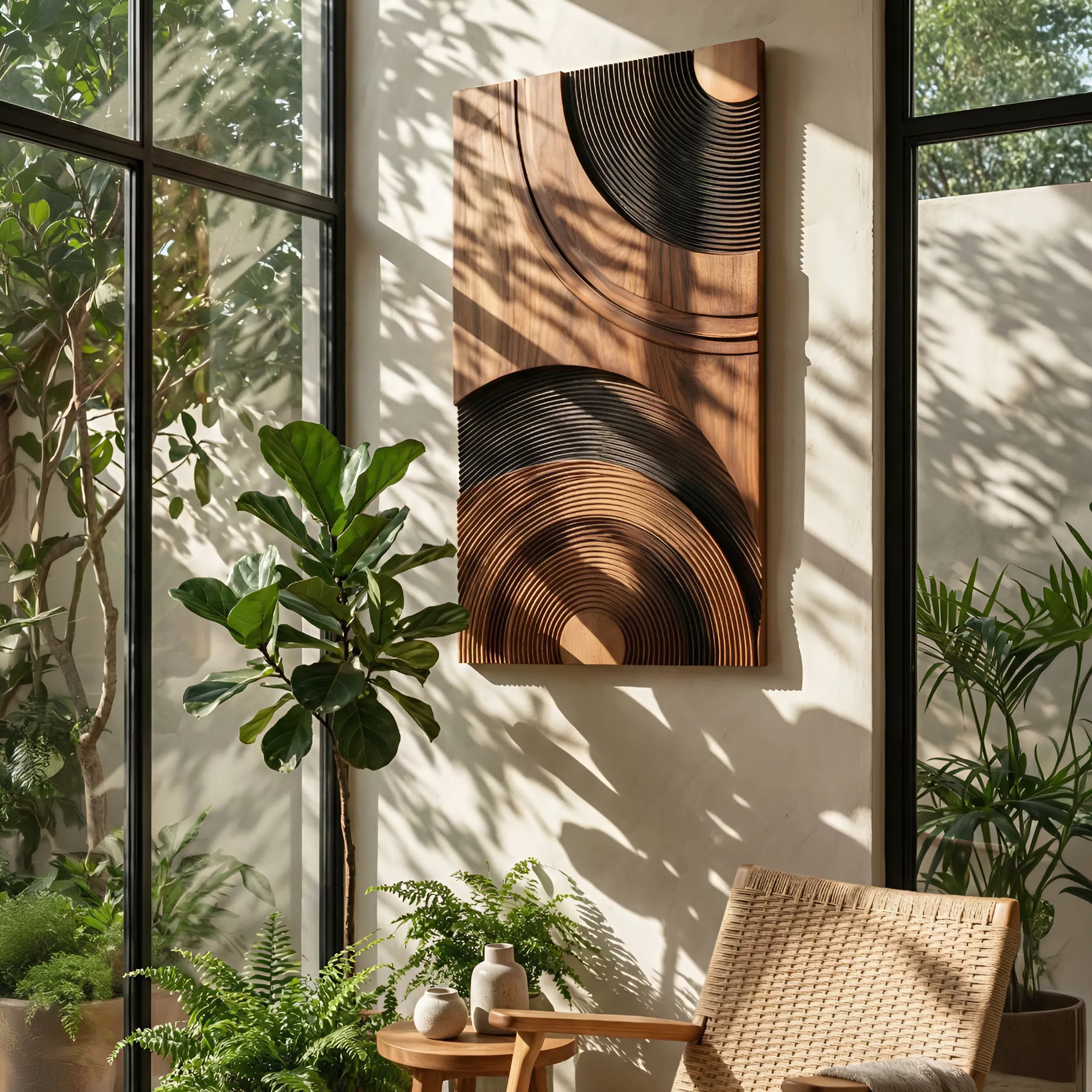 Mid Century Abstract Wall Decor For Living And Entry Accent SILDTTNWA062