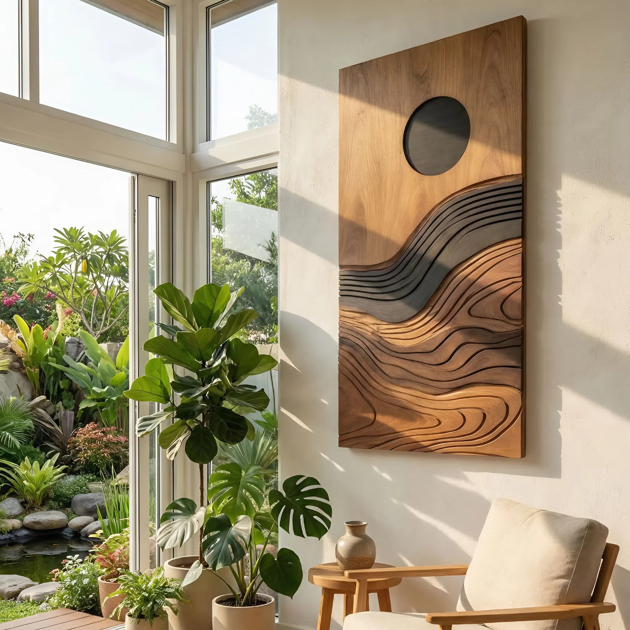Contemporary Flowing Wall Decor For Entryway And Lounge Display SILDTTNWA050
