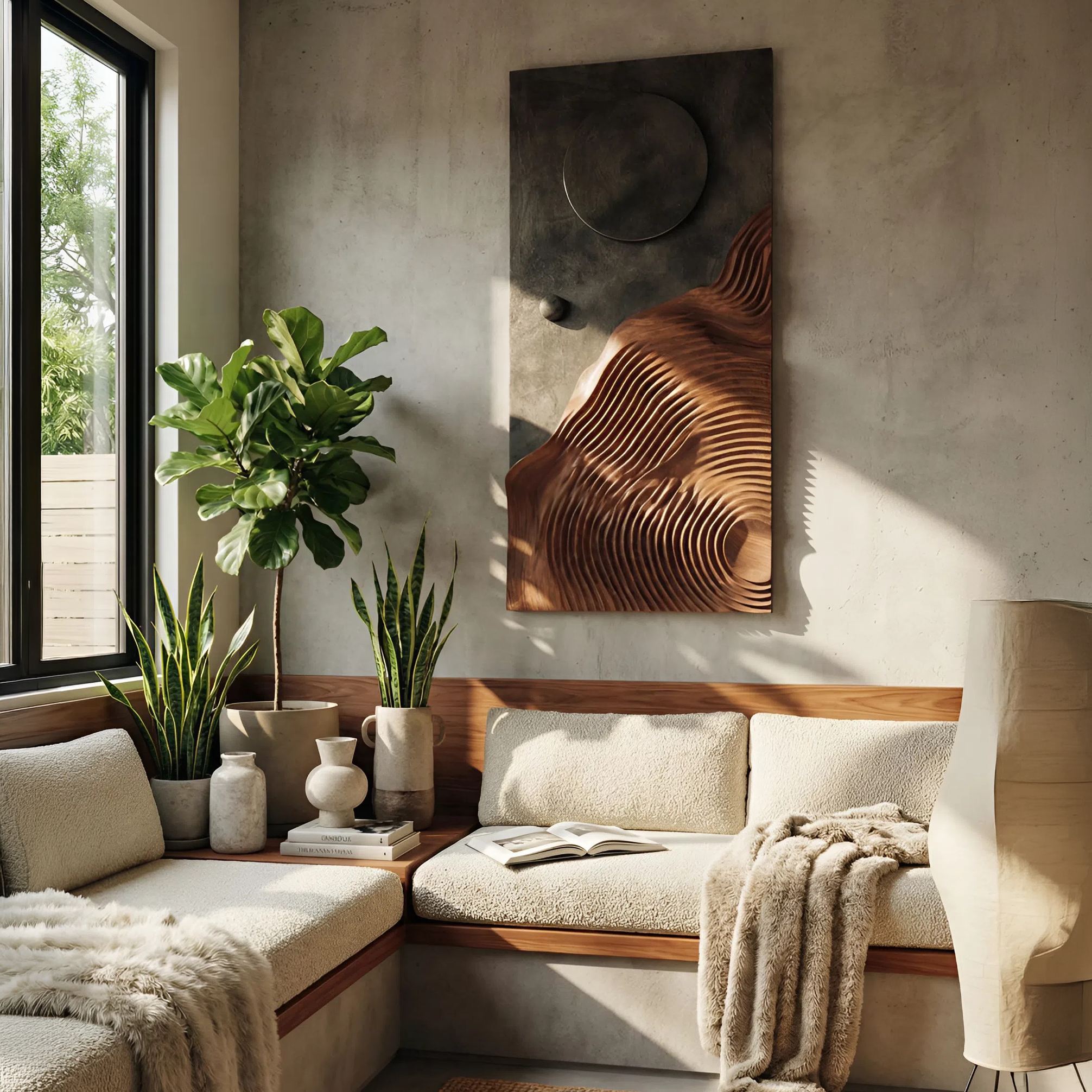 Mid Century Abstract Wall Decor For Living And Entry Accent SILDTTNWA061