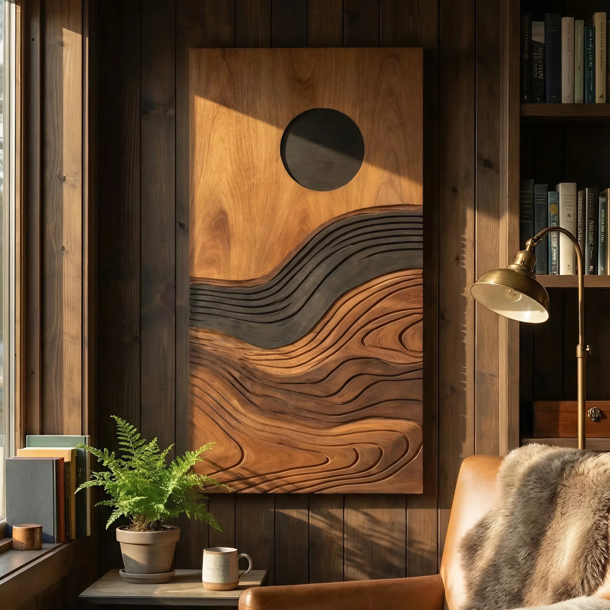 Contemporary Flowing Wall Decor For Entryway And Lounge Display SILDTTNWA050
