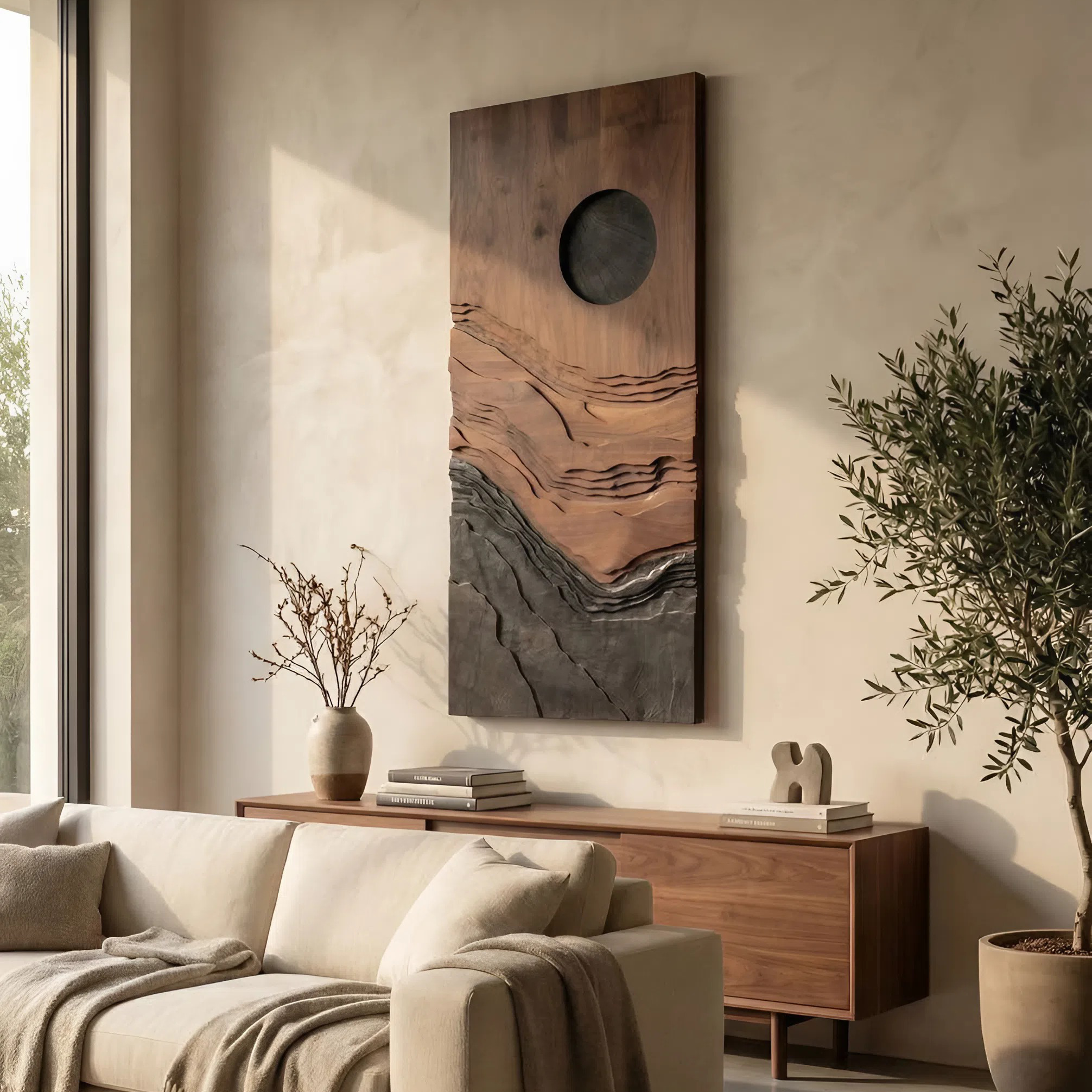 Contemporary Abstract 3D Wall Art For Living Area Decor SILDTTNWA046