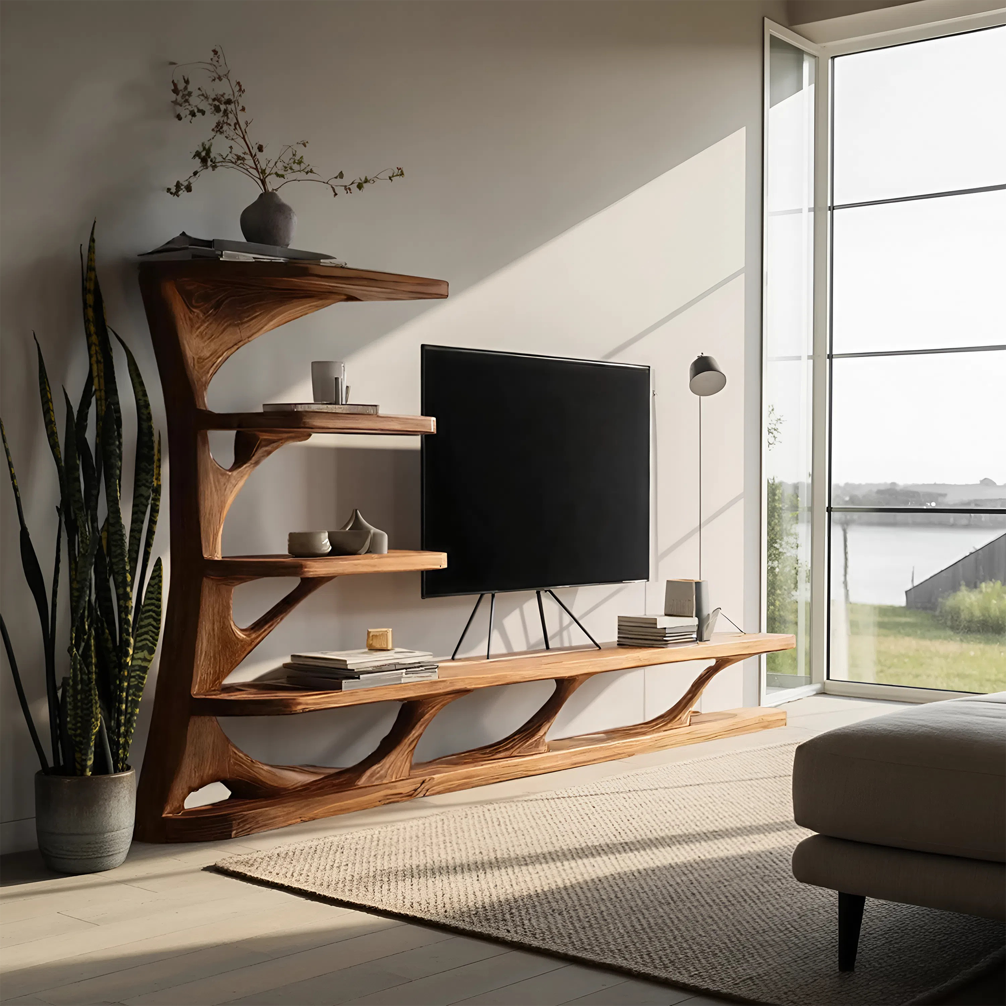 Modern TV Console With Branch Design For Living Room SITHHNTVC023