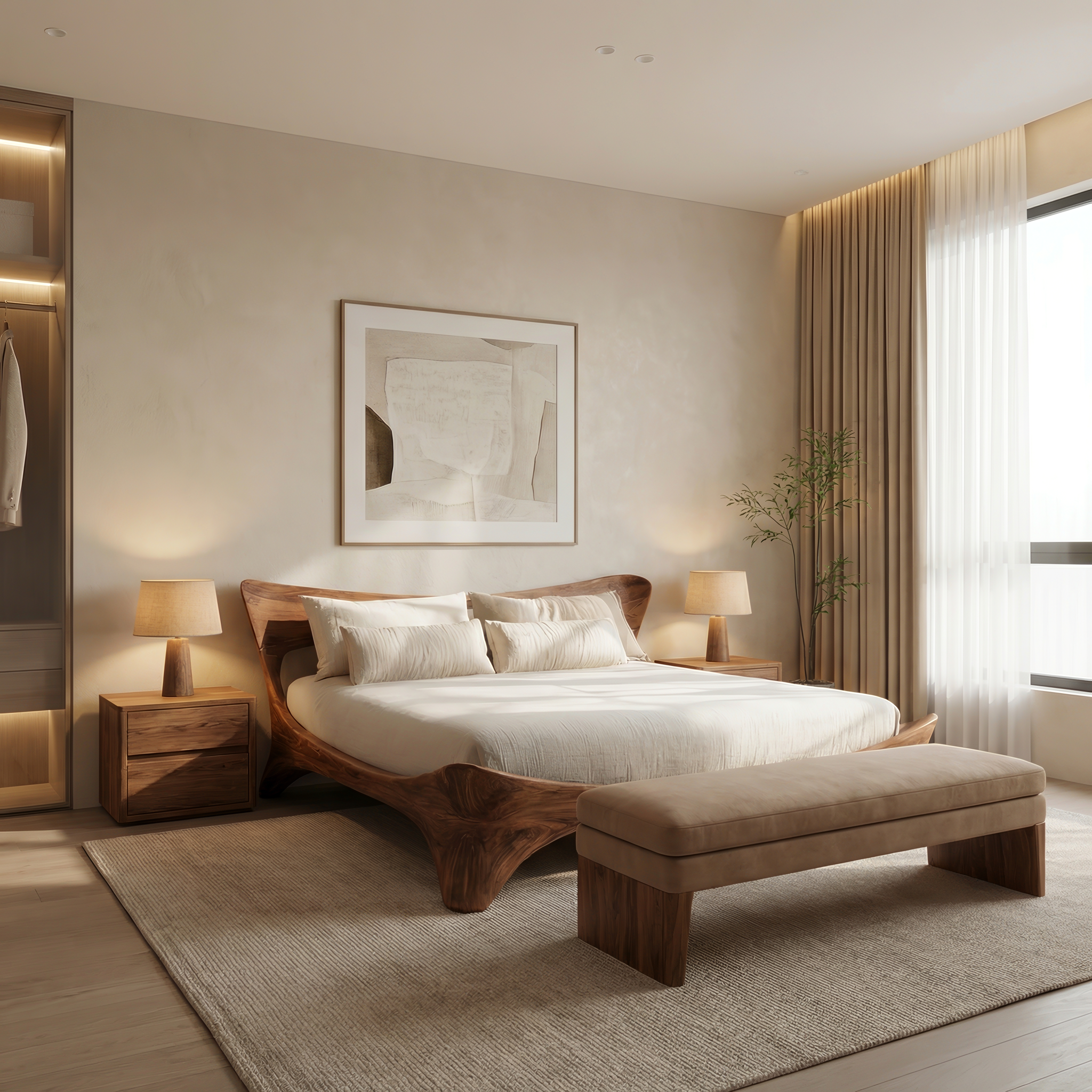 Organic Bed Frame For Bedroom Design RTTHHNWO011