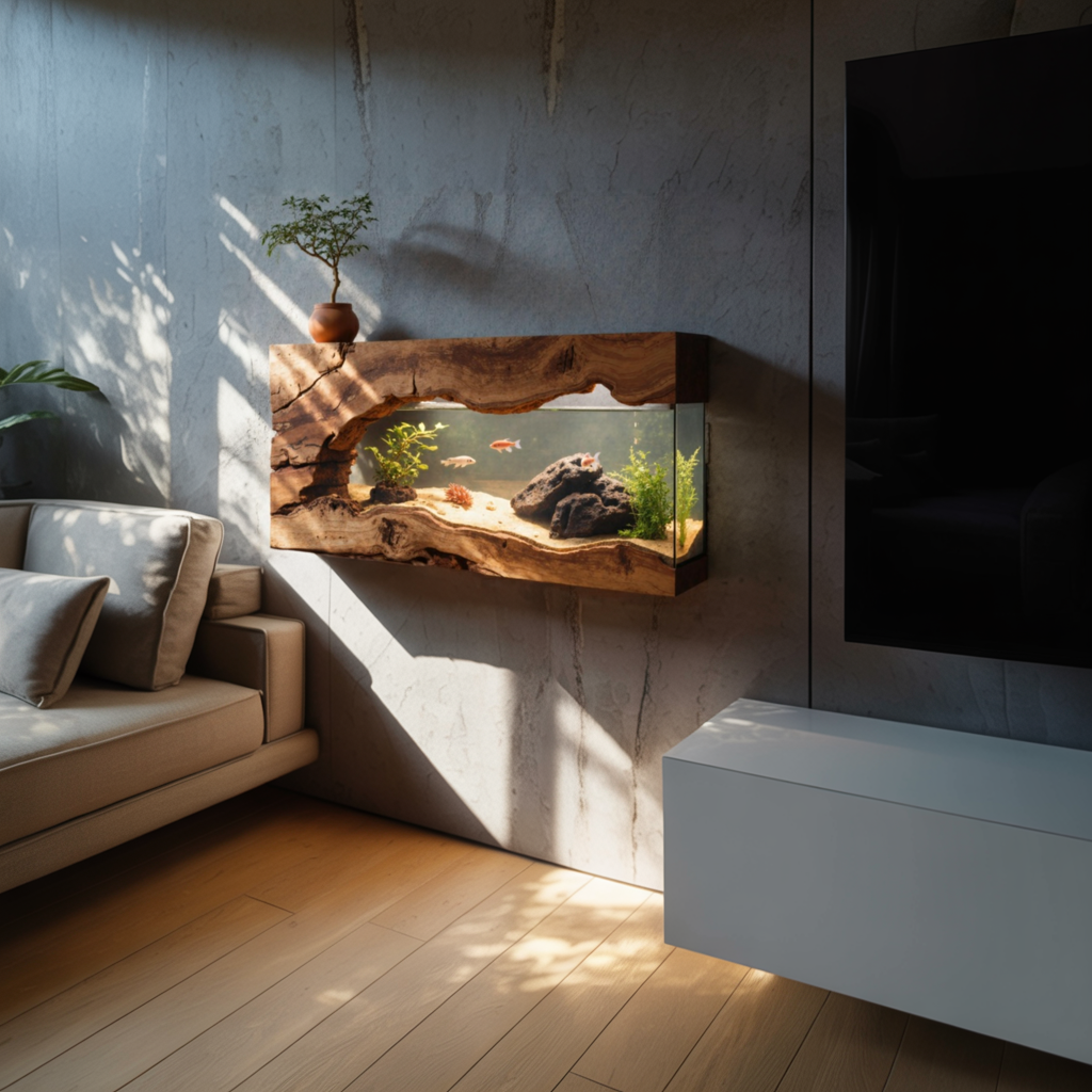 Wall Mounted Aquarium Frame For Living Room And Office SITHTTTAM001