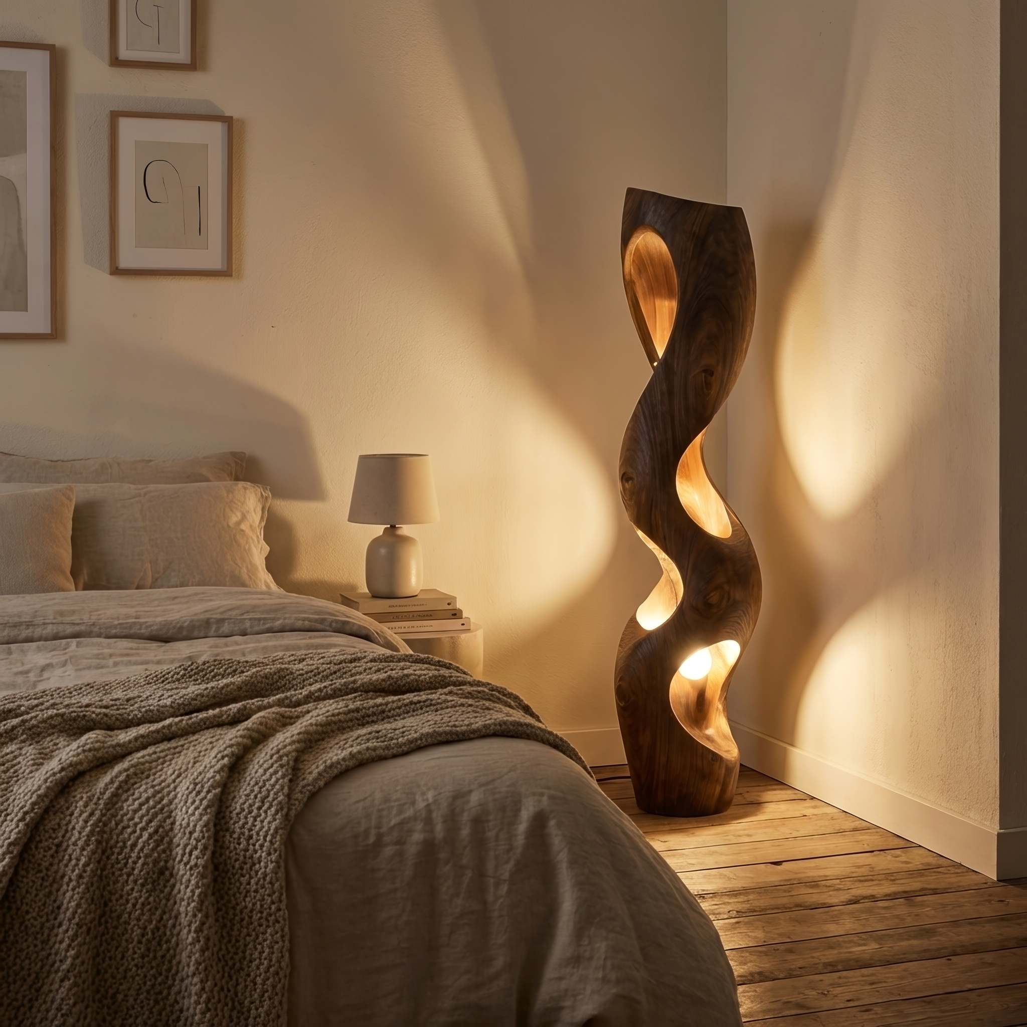 Organic Sculptural Floor Lamp For Modern Living Room RTTHHNLAM038