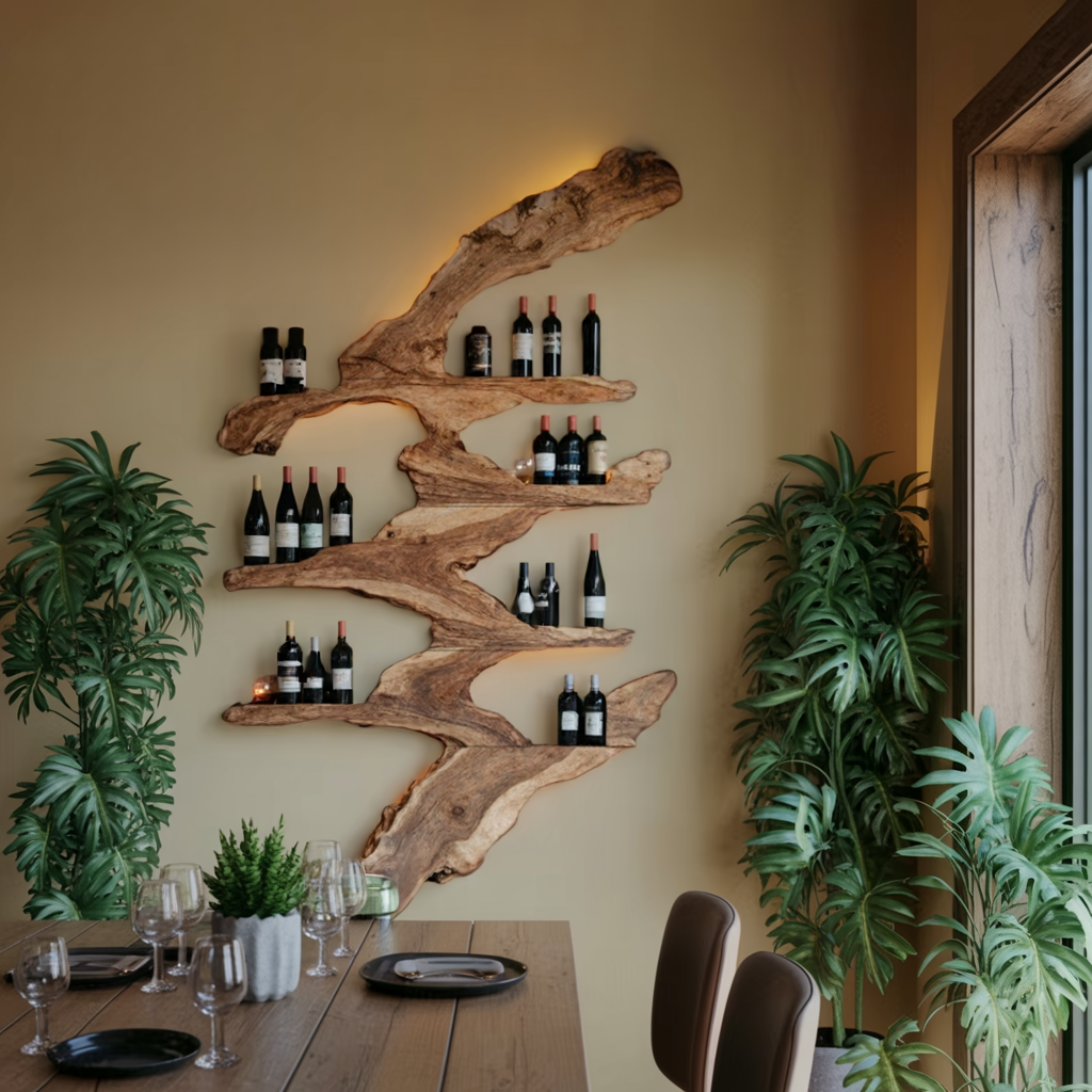Handcrafted Wine Stand For Kitchen Wine Bottle Rack SILDTTRWH023