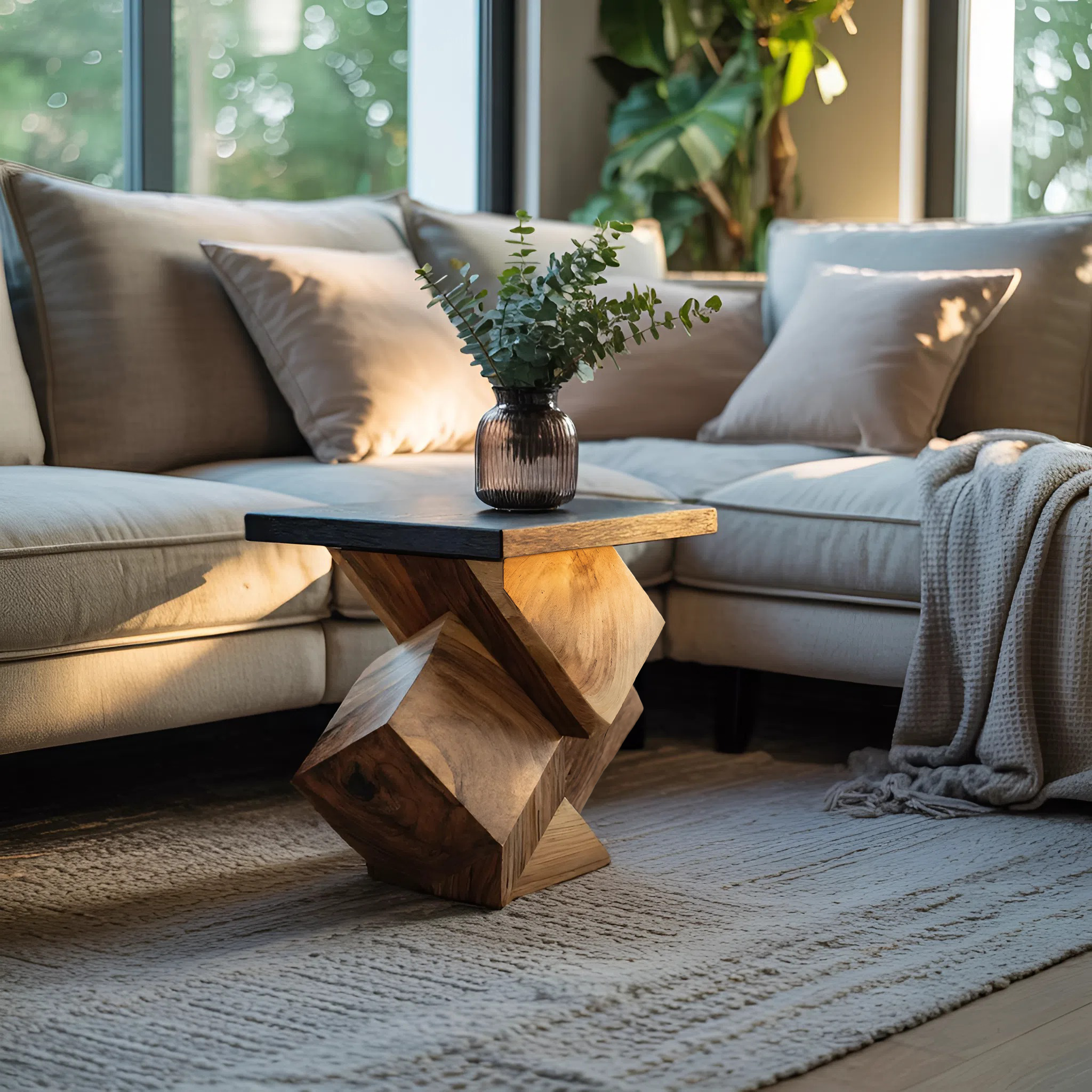 Handcrafted Live Edge Side Table For Warm Living Space SILDTTNSTA014