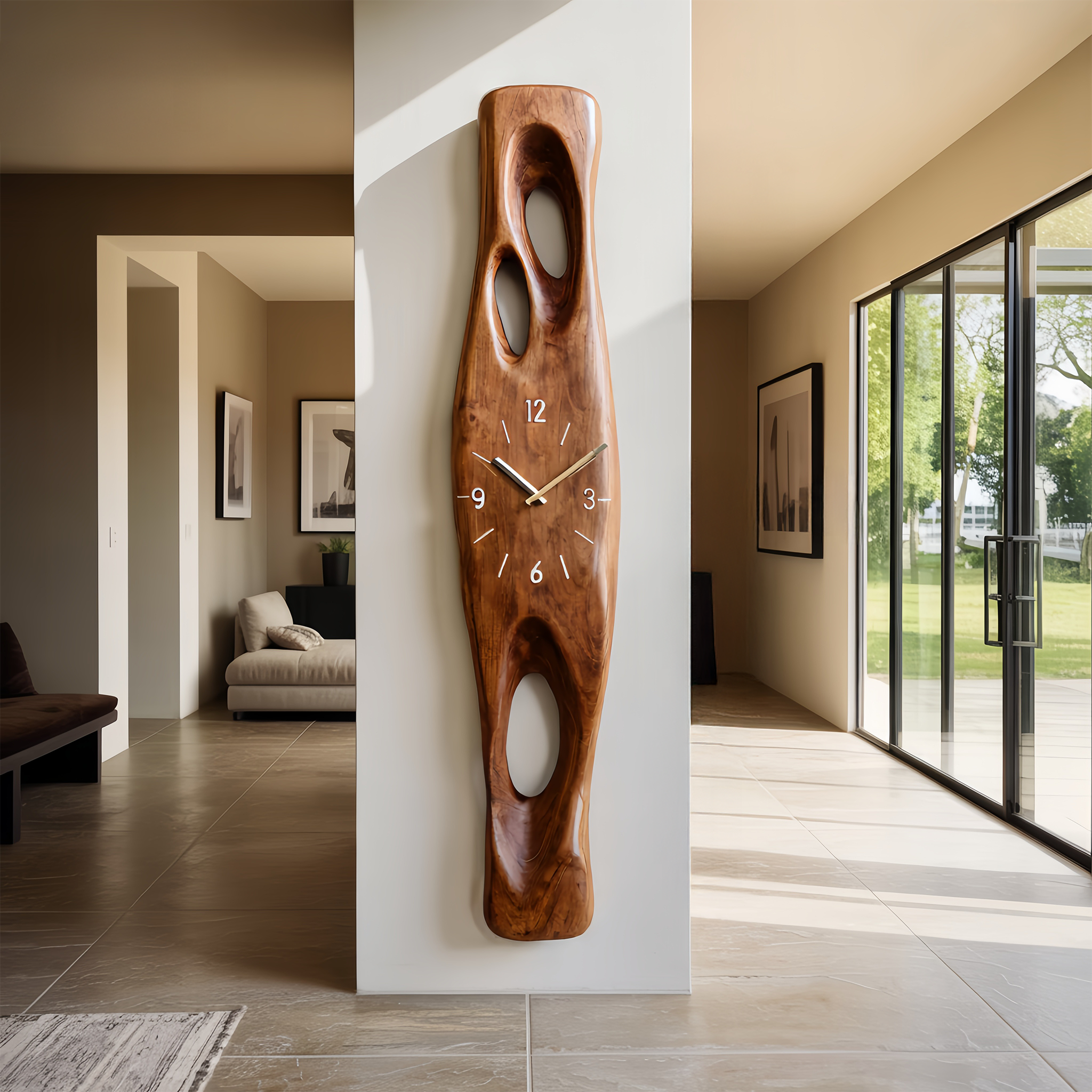 Minimalist Wall Clock Vertical Decor For Living Room SITHHNWAC003