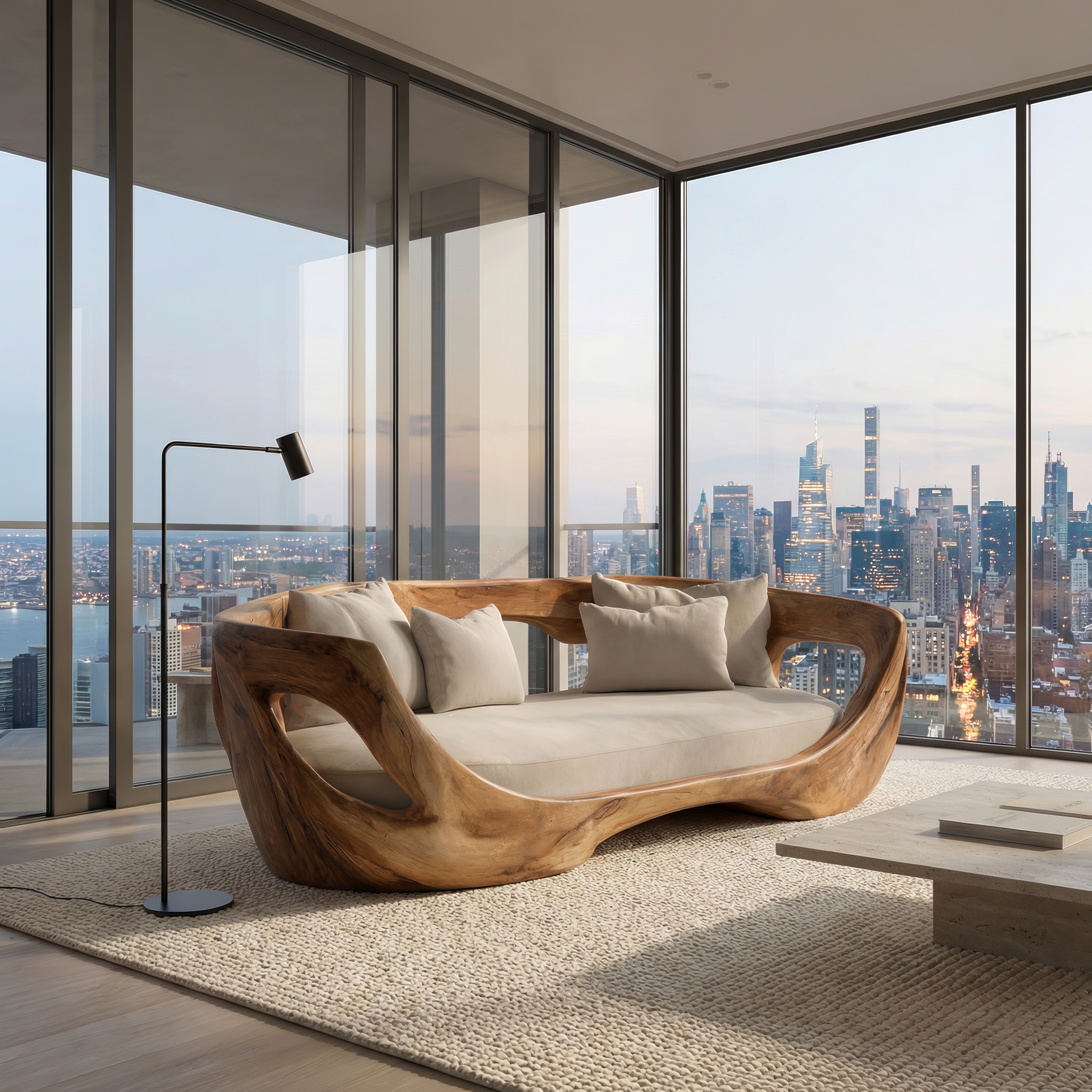 Modern Curved Sofa For Living Room Or Bedroom RTTHHNSFA004