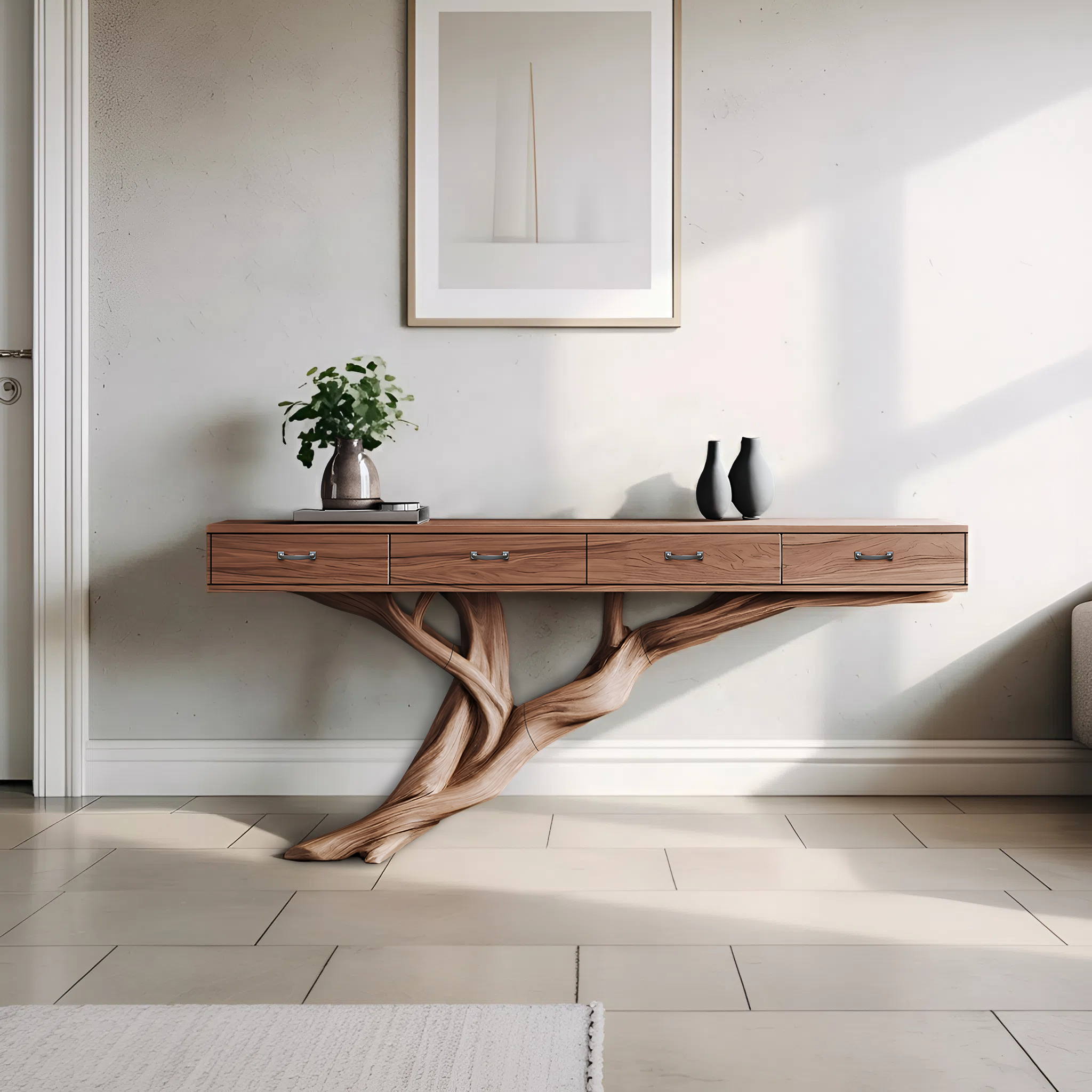 Mid Century Wooden Console Table For Living Room Contemporary Accent SILDTTNCS026