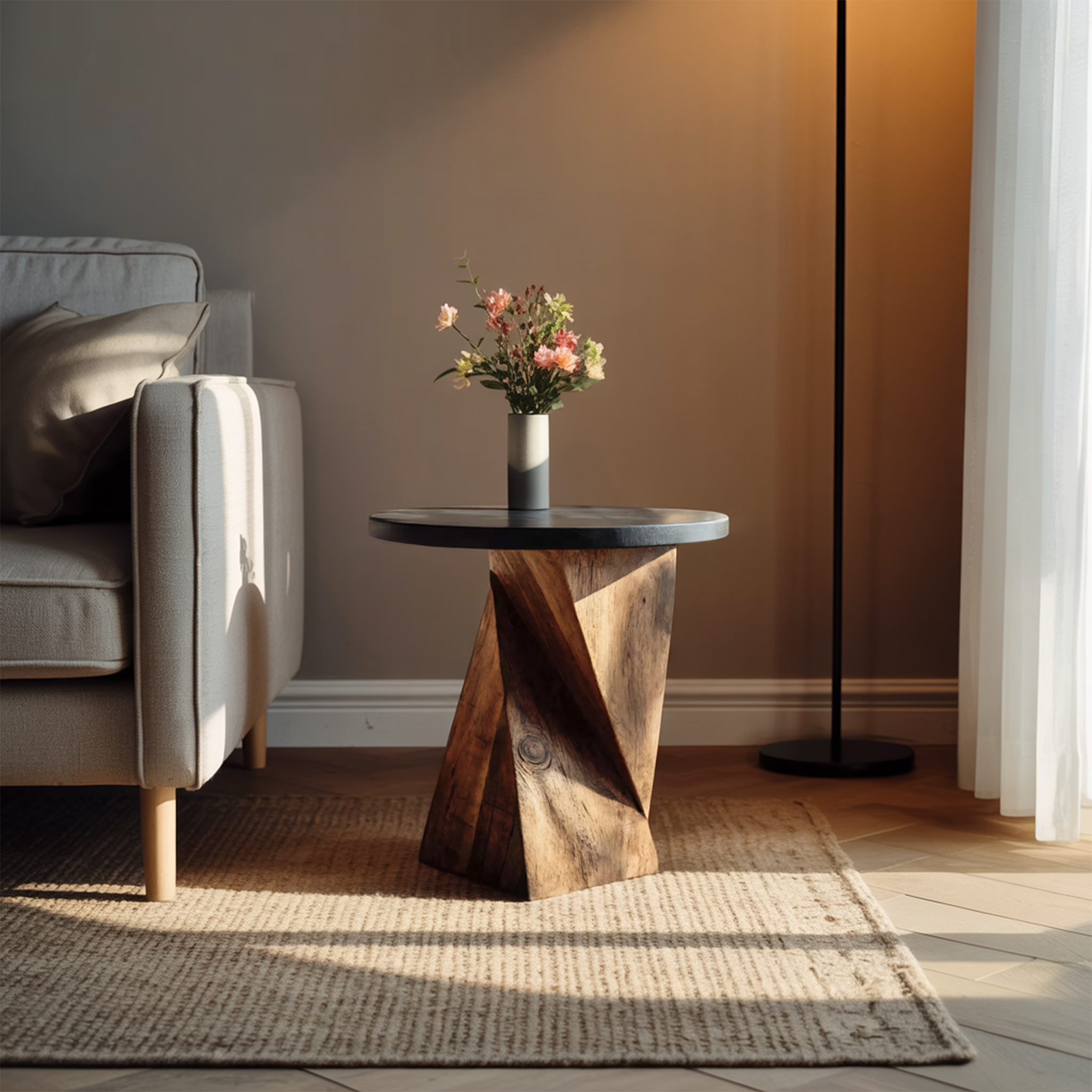 Farmhouse Solid Wood End Table For Cozy Bedside Table SILDTTNSTA007