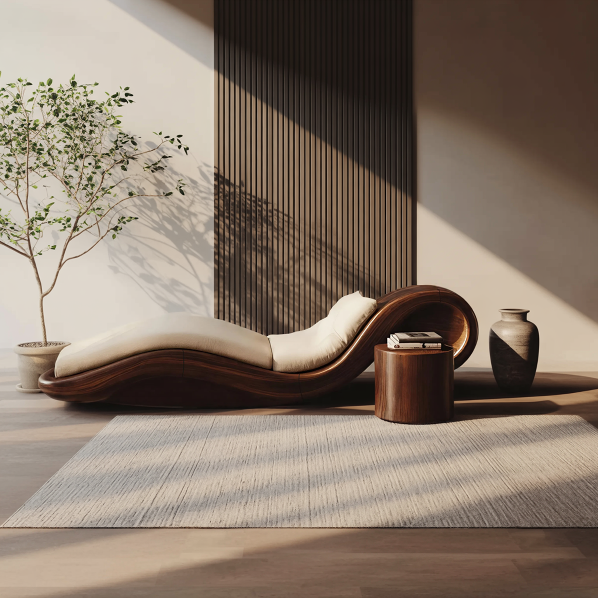 Mid Century Wooden Daybed For Patio Furniture Outdoor Design SILDTTNDB001