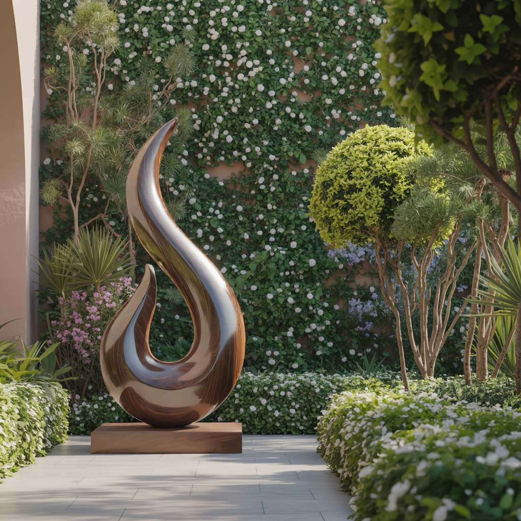 Handcrafted Abstract Sculpture For Outdoor Wall Design SILDTTRAS010