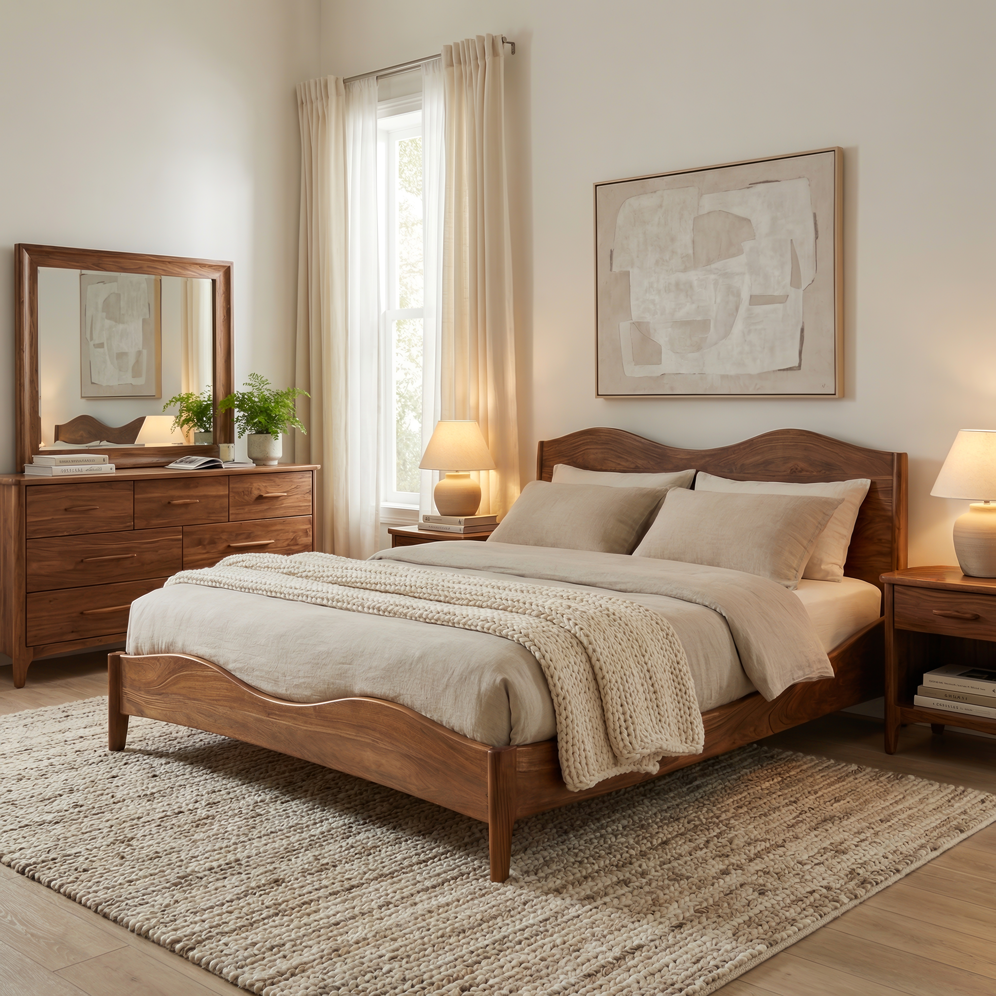 Luxury Set Headboard And Bed Frame For Bedroom RTTHHNWO005