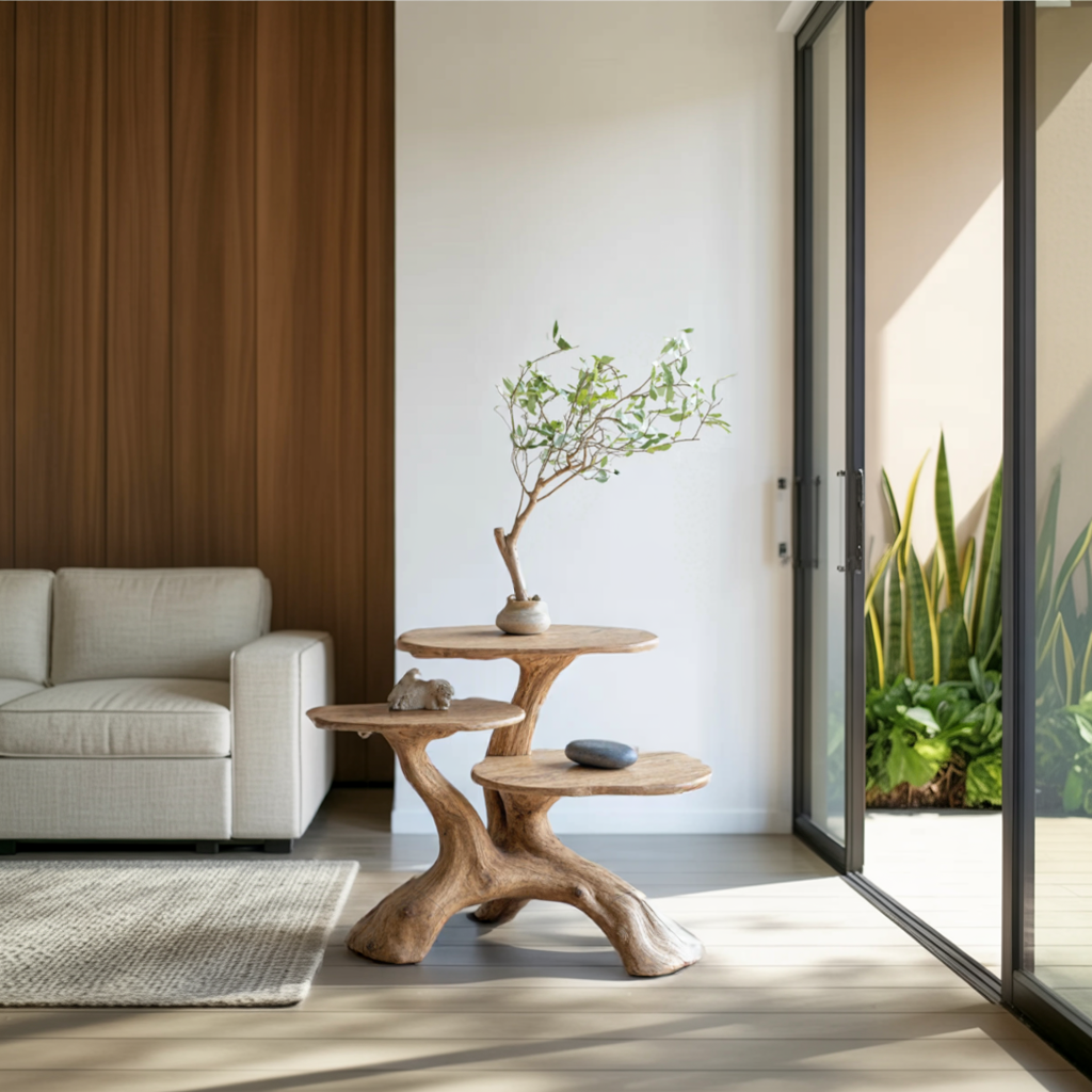 Handcrafted Solid Wood End Table Entryway Design SILDTTNEN003