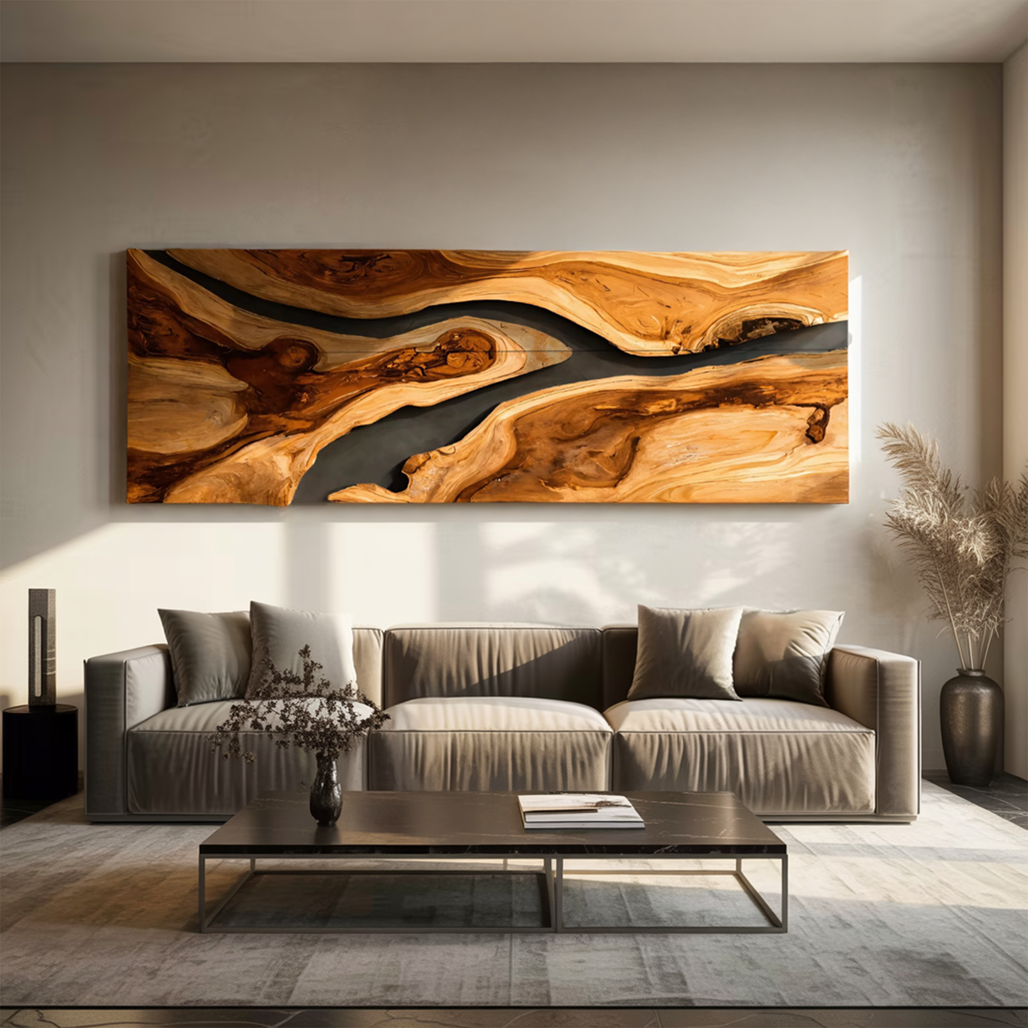 Modern Wall Art Flowing Abstract Design For Living Room RTTHTTWA057
