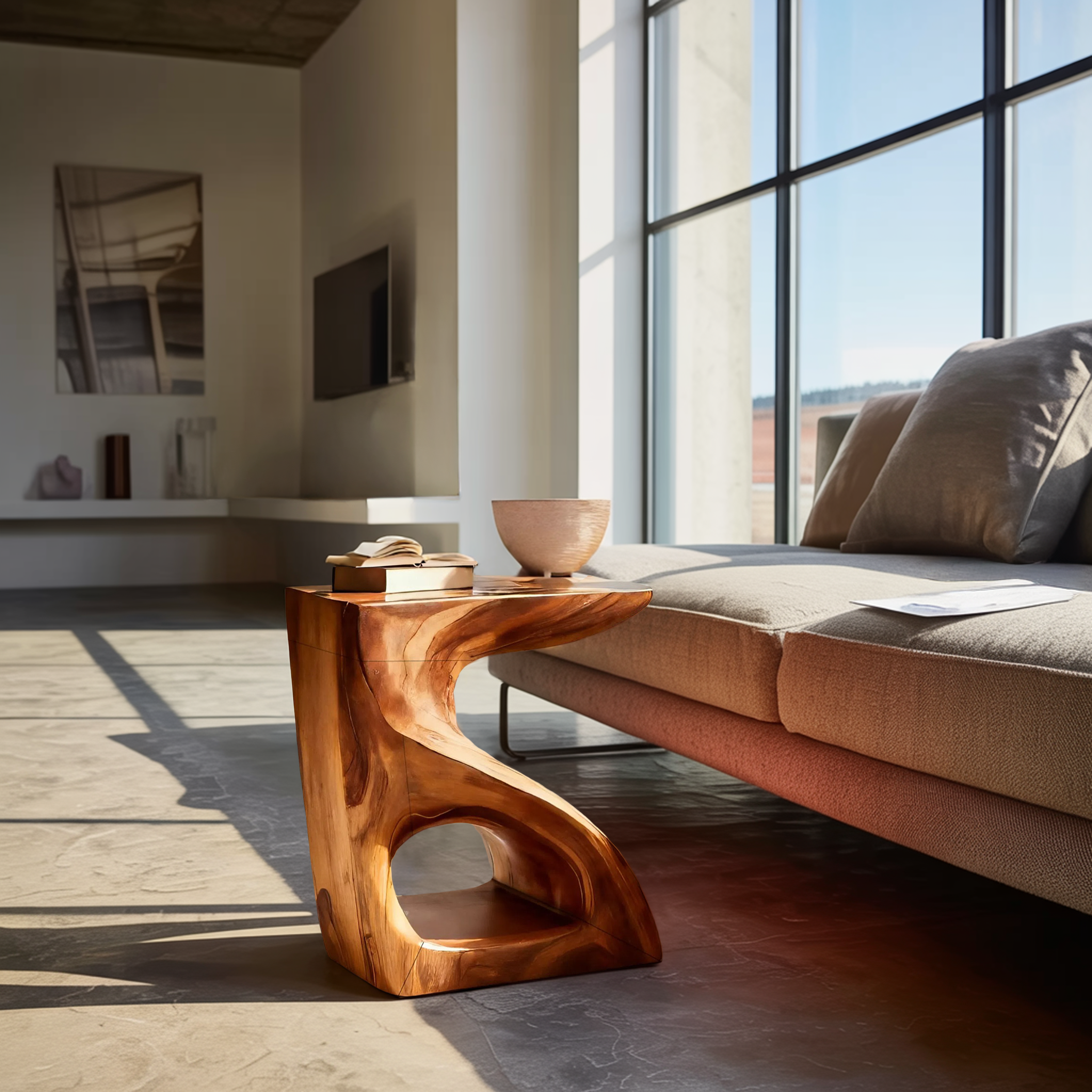 Modern Sculptural Side Table For Home Decor RTTHTTSTA032