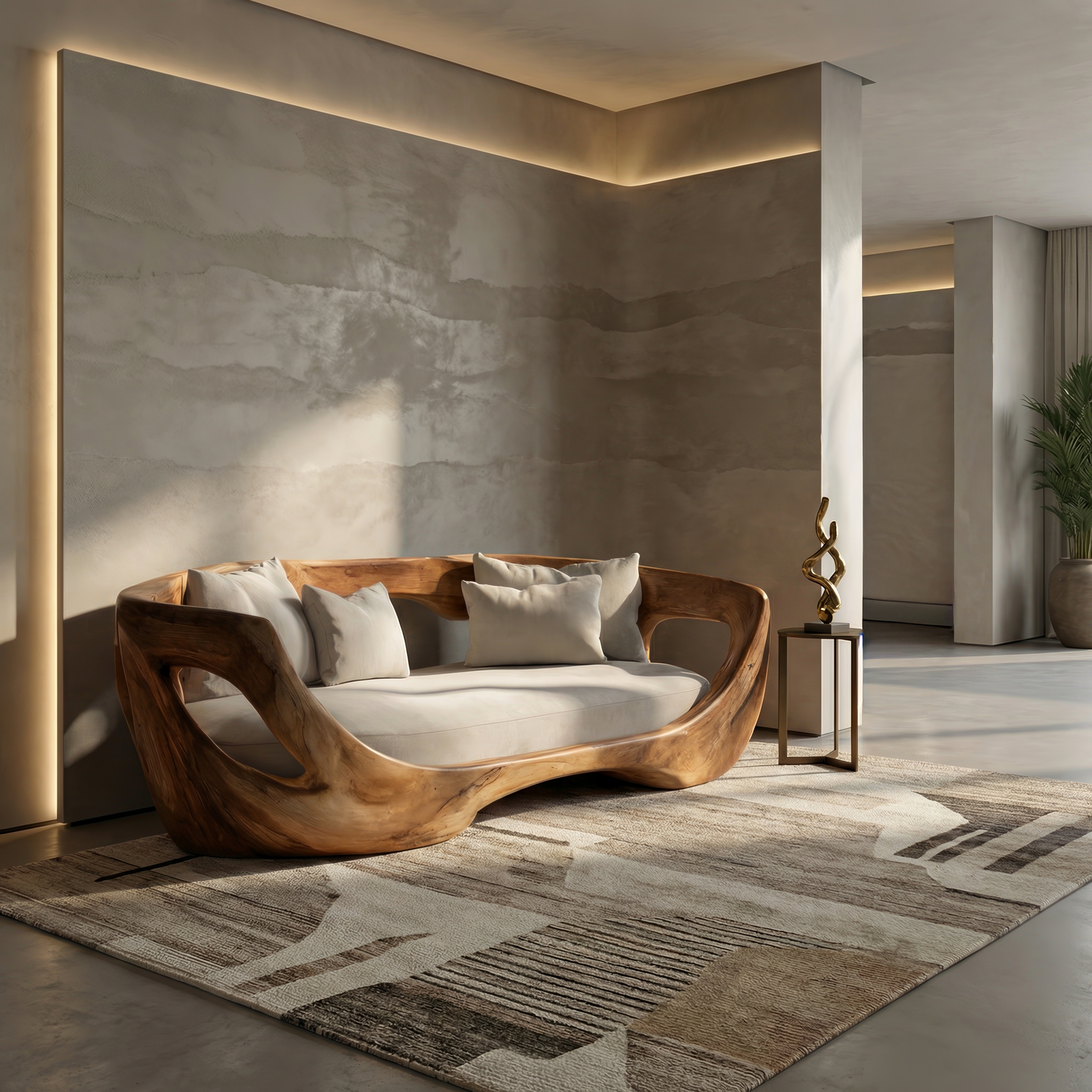 Modern Curved Sofa For Living Room Or Bedroom RTTHHNSFA004