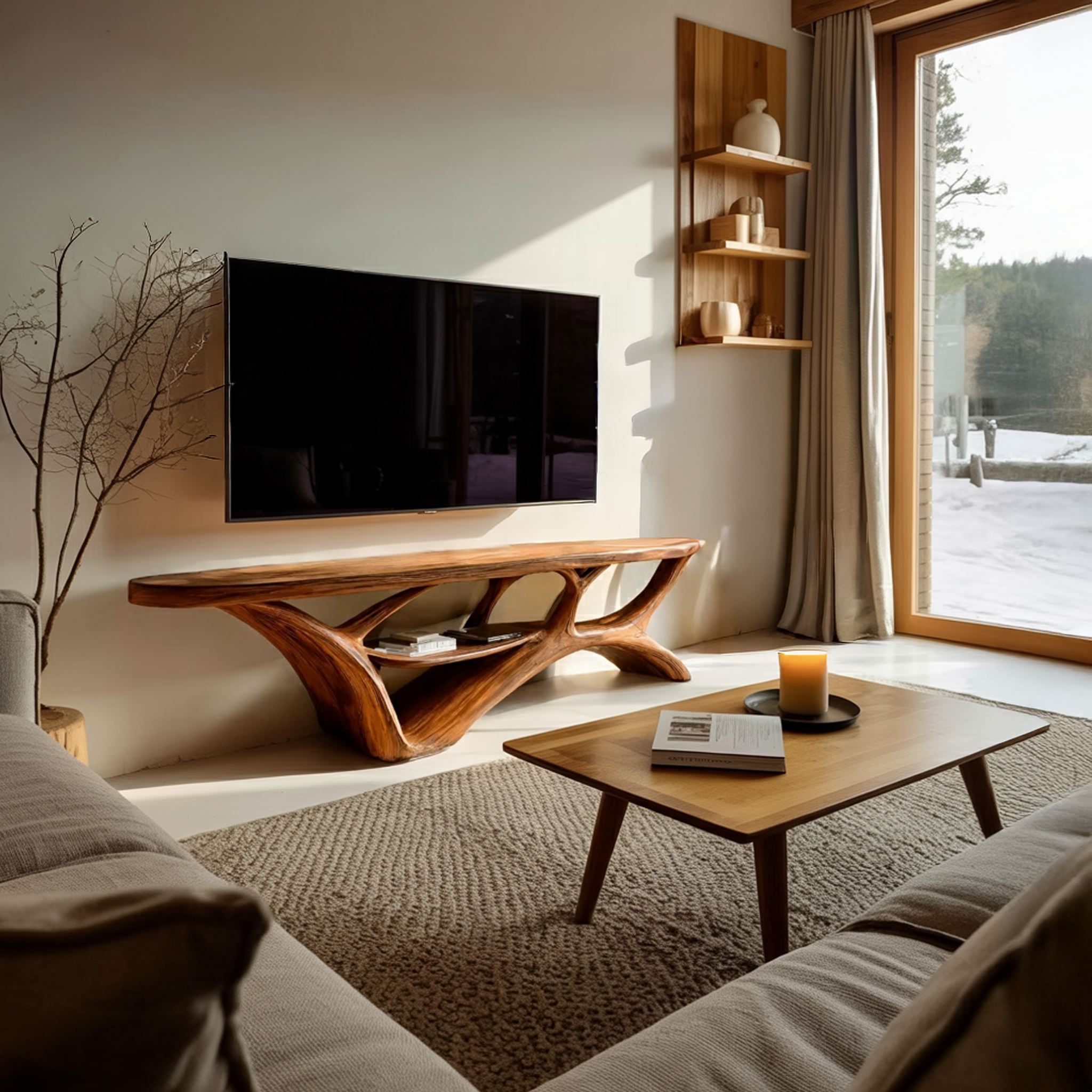 Organic Modern TV Stand For Living Room RTTHTTTVC060