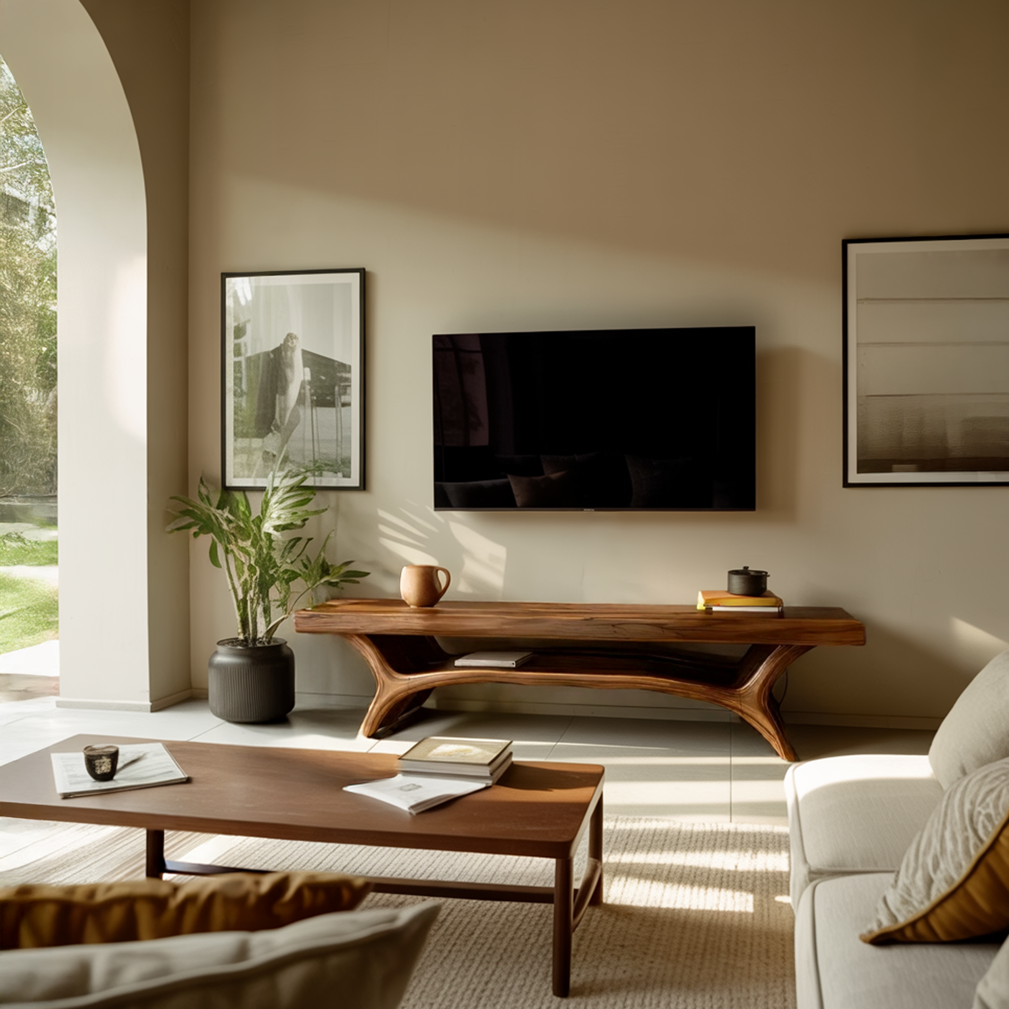 Architectural TV Stand With Shelf For Living Room RTTHTTTVC062