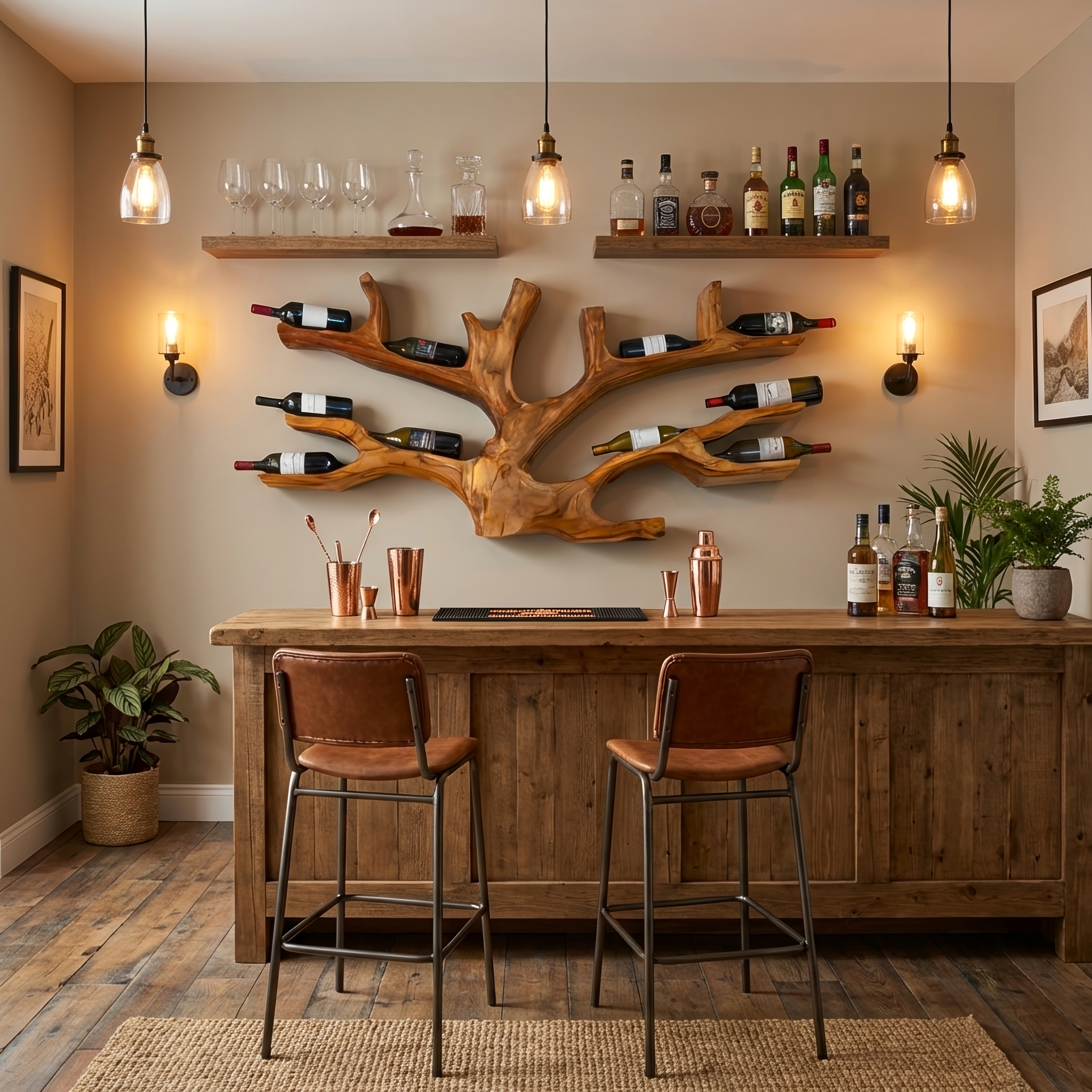 Artistic Wine Holder Wall Rack For Home Bar RTTHTTWH011