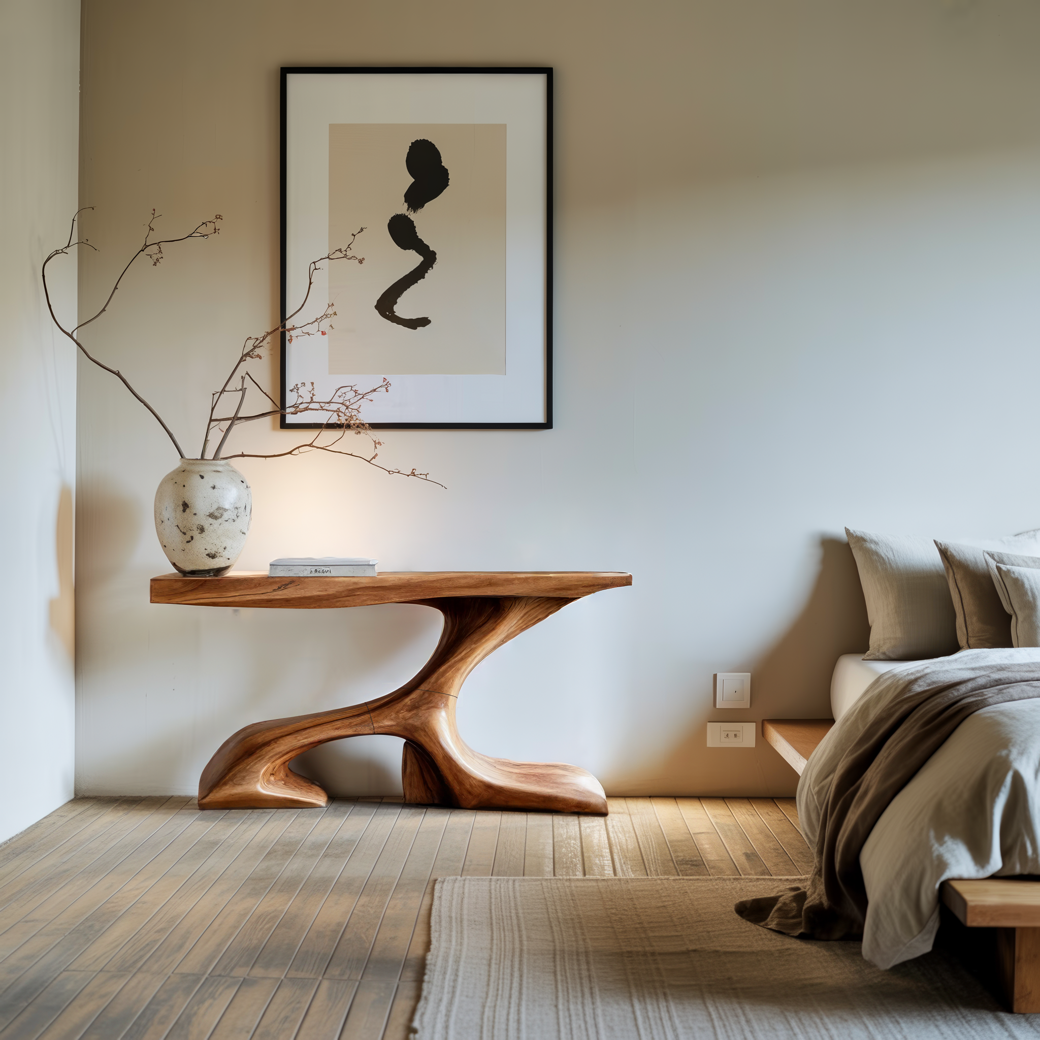 Rustic Solid Wood Console Table For Modern Entryway SILDTTRCS041
