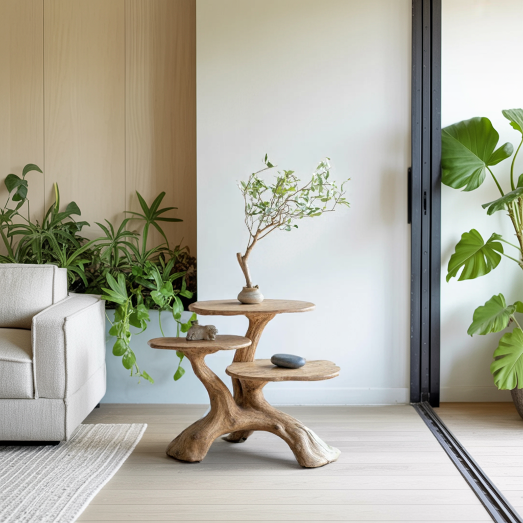 Handcrafted Solid Wood End Table Entryway Design SILDTTNEN003