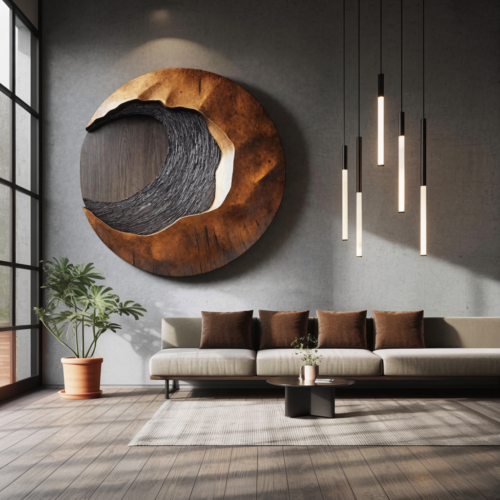 Handcrafted 3D Wood Wall Art For Entryway Focal Point SILDTTNWA011
