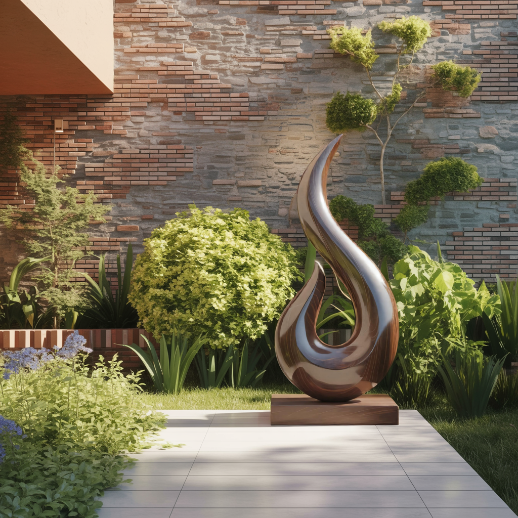 Handcrafted Abstract Sculpture For Outdoor Wall Design SILDTTRAS010
