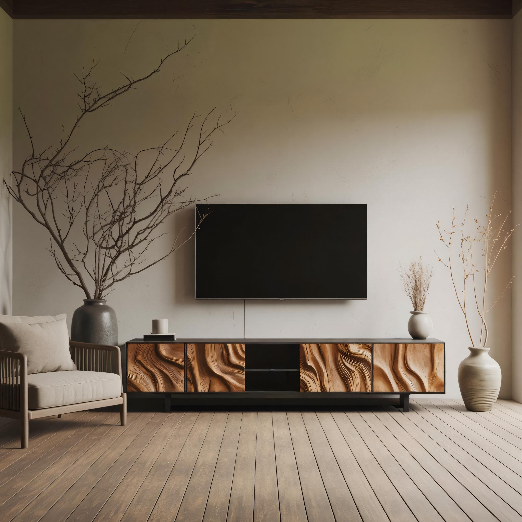 Farmhouse TV Console For Rustic Living Room SILDTTNTVC069